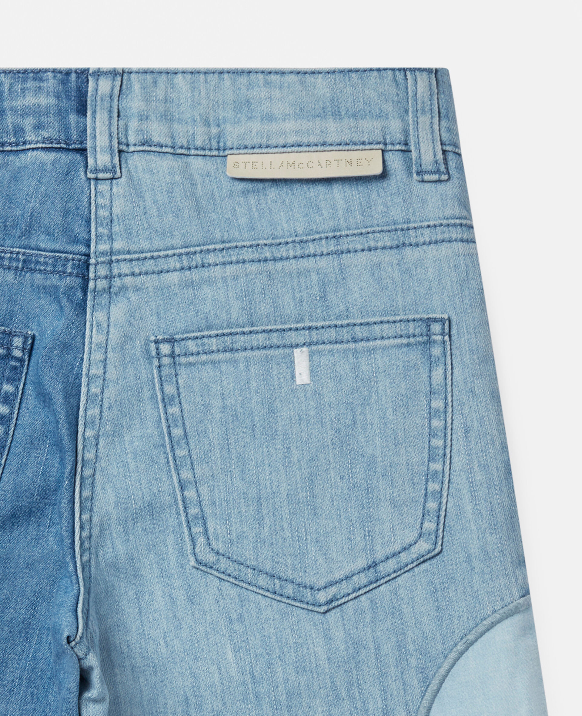 Flower Appliqué Straight Leg Jeans-Multicolour-large image number 3