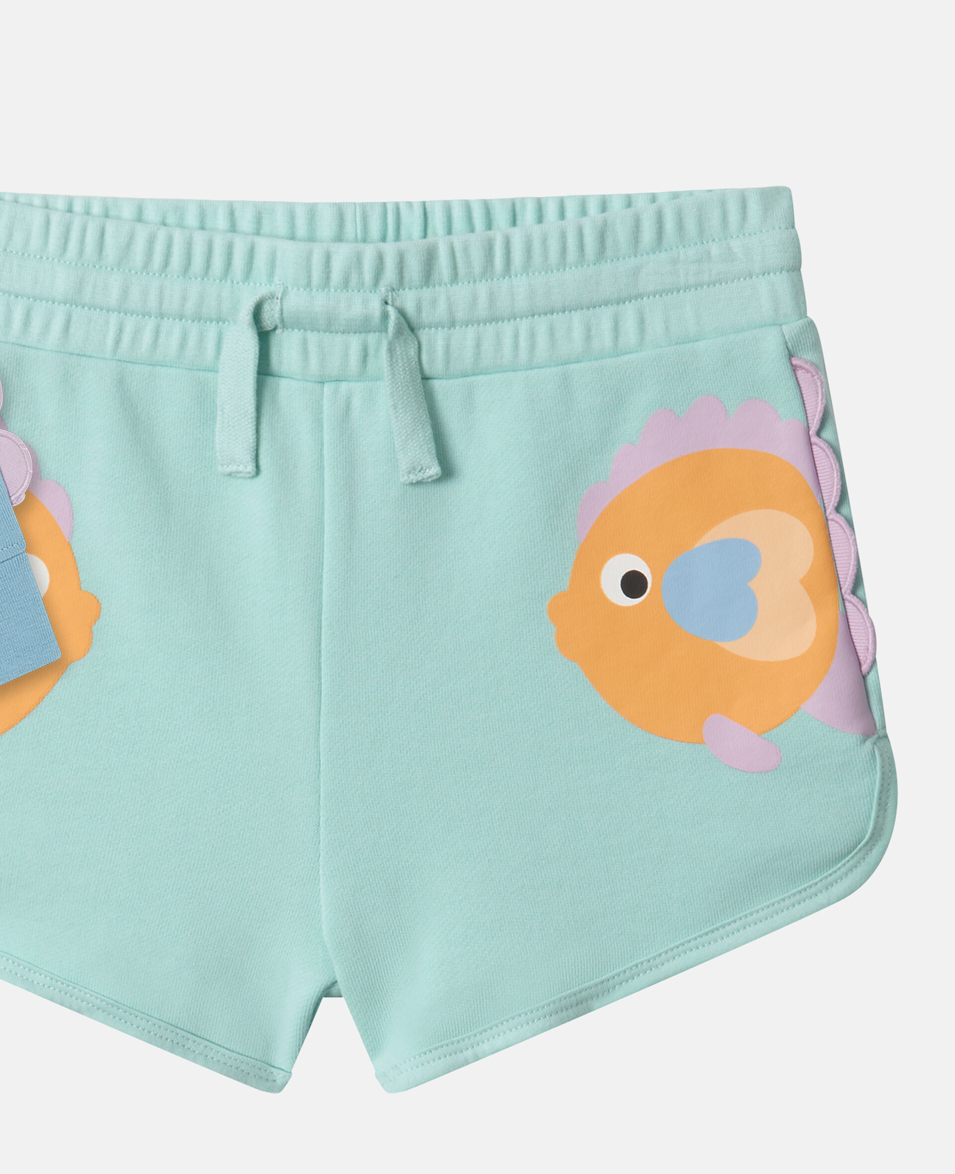 Graphic Sweatshirt And Short Set  -Blue-large image number 3