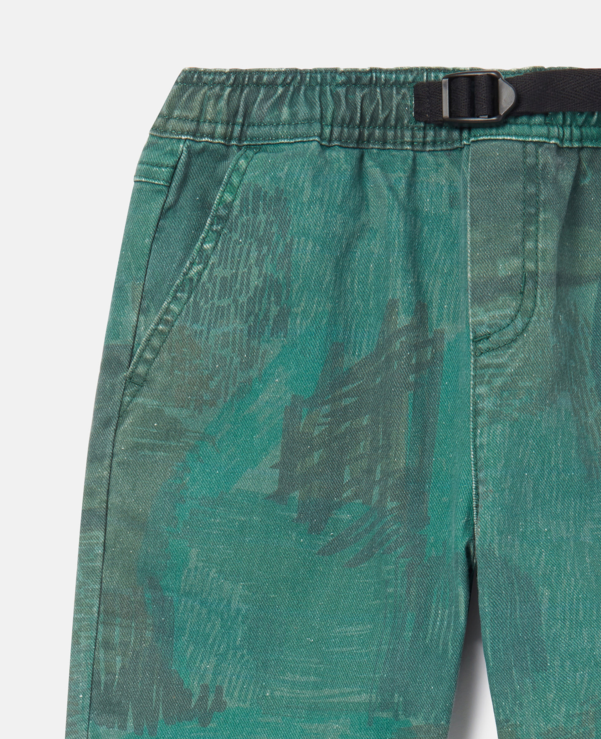 Scribble Print Joggers-Green-large image number 1