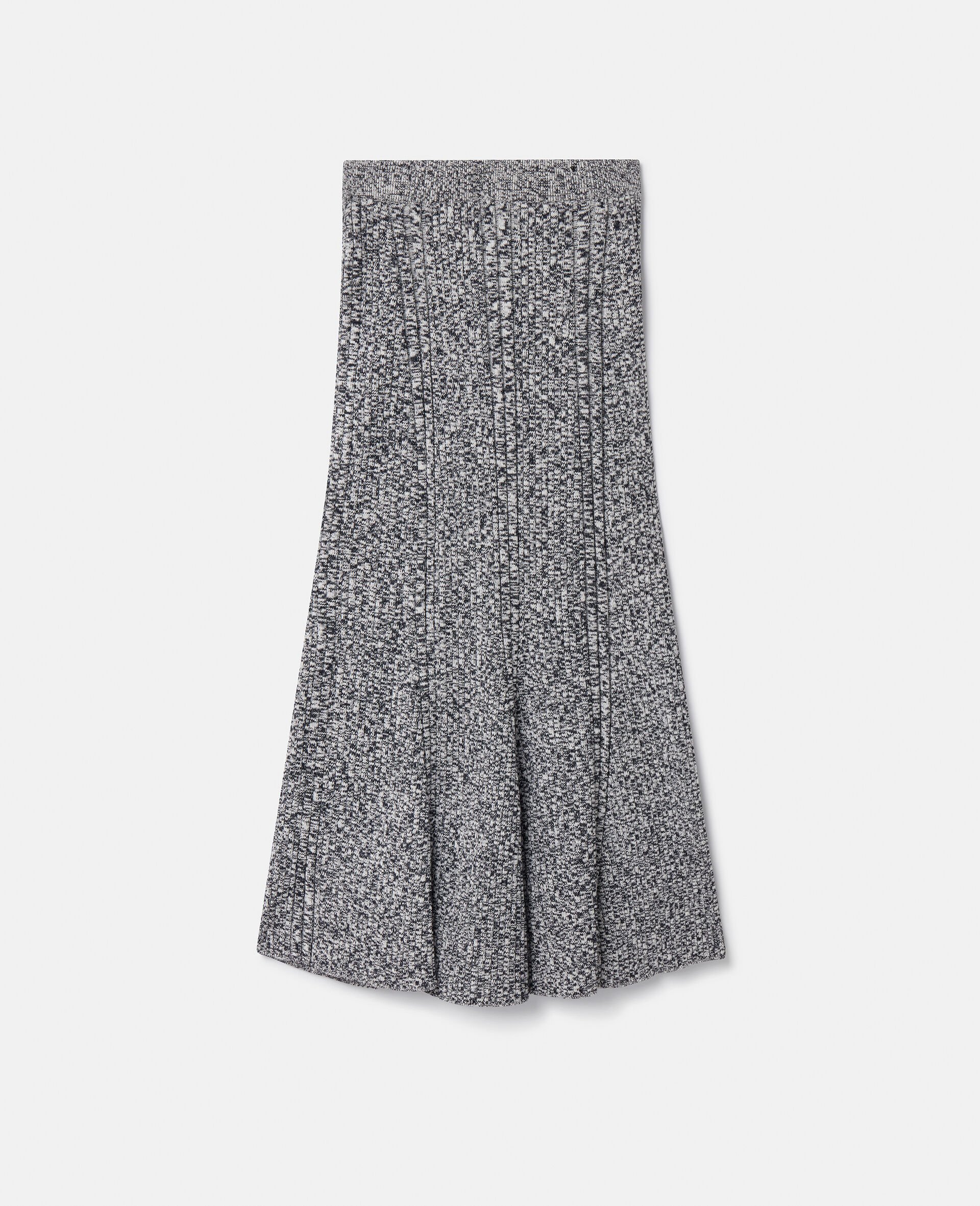 Mouline罗纹针织半身裙-灰色-large image number 0