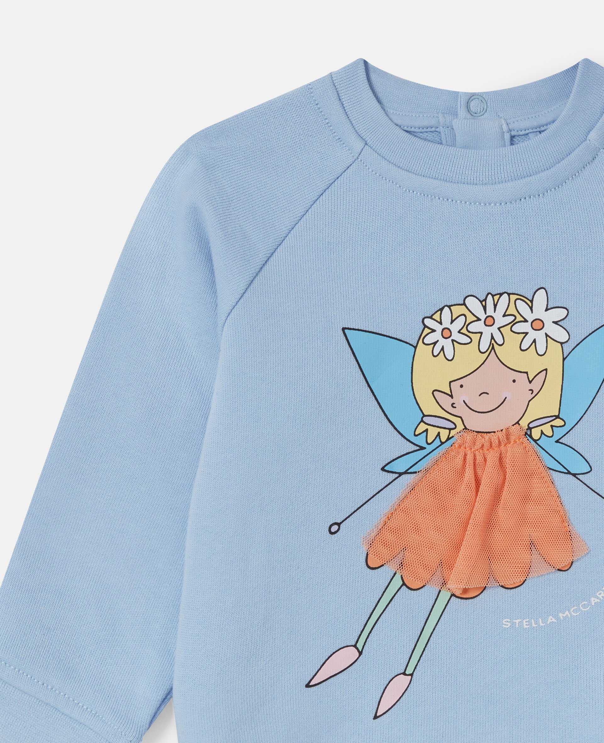 Fairy Graphic Crewneck Sweatshirt-Blue-large image number 1