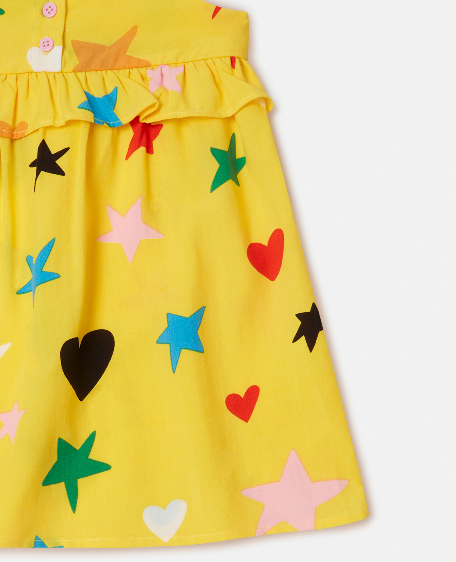 Star Pattern Dress and Bloomers Set-Yellow-large image number 3