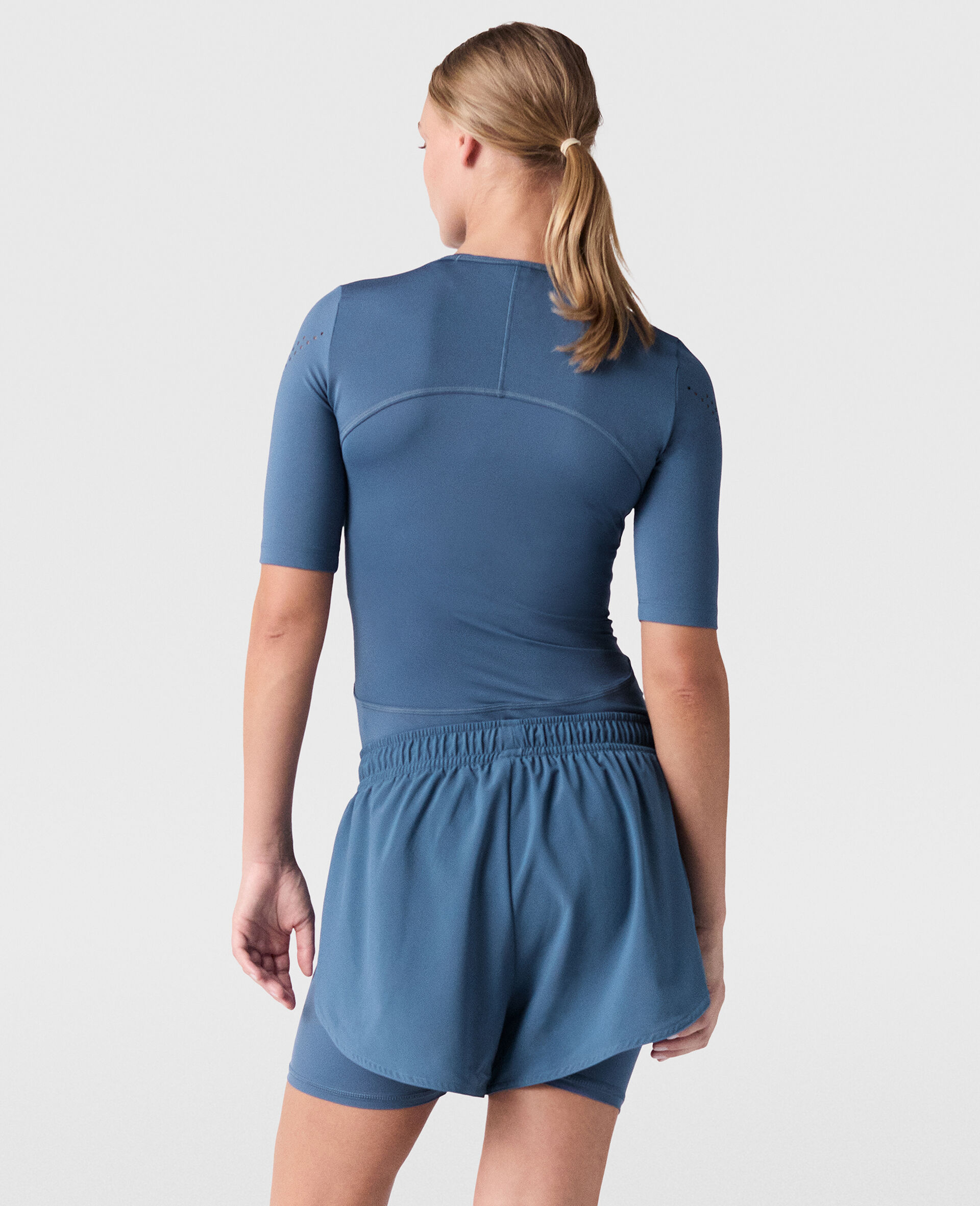TruePurpose 3/4 Length Sleeve Top-Blue-large TruePurpose 3/4 Length Sleeve Top-Blue-large image number 3