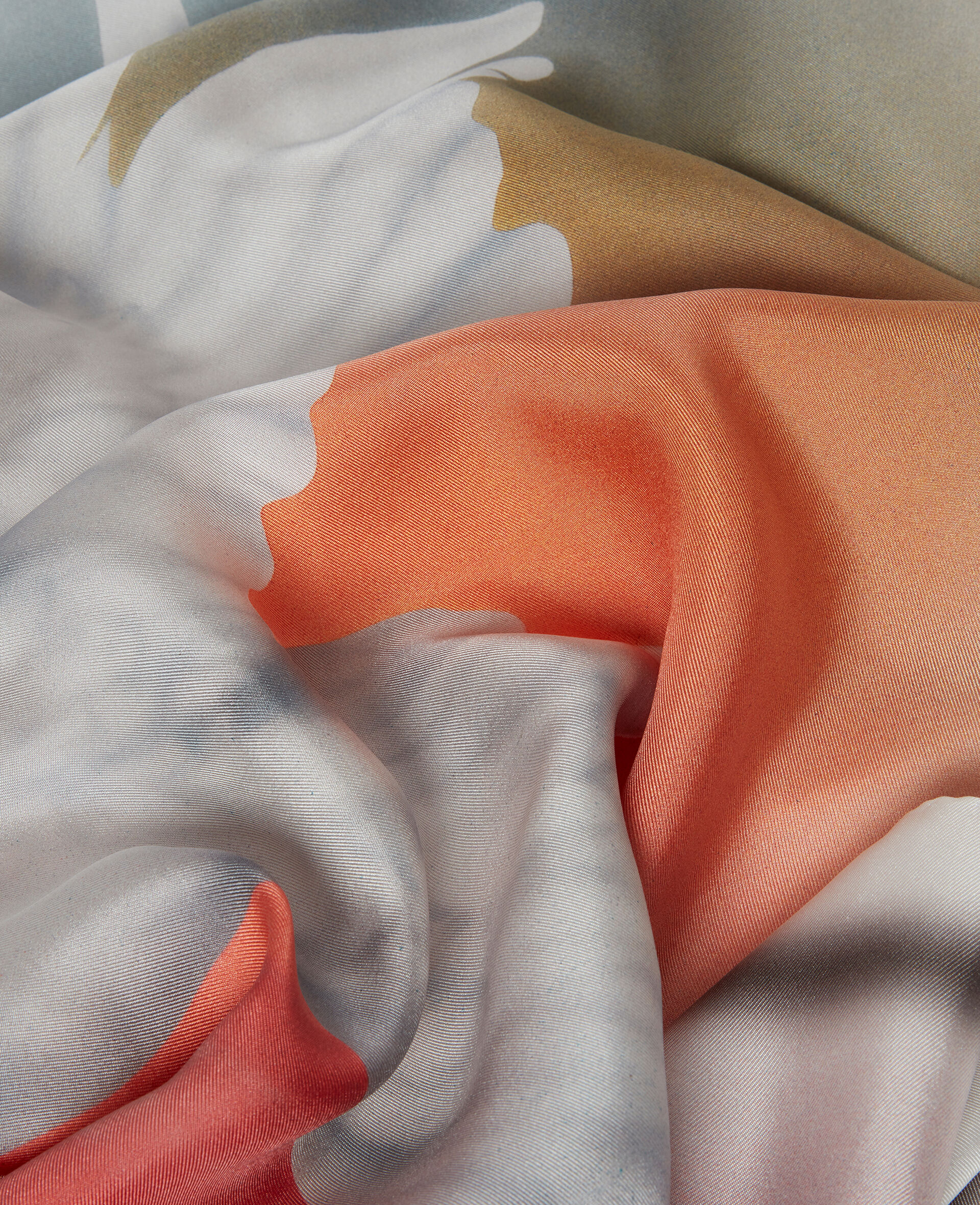 Dove Print Square Scarf-Multicoloured-large image number 2