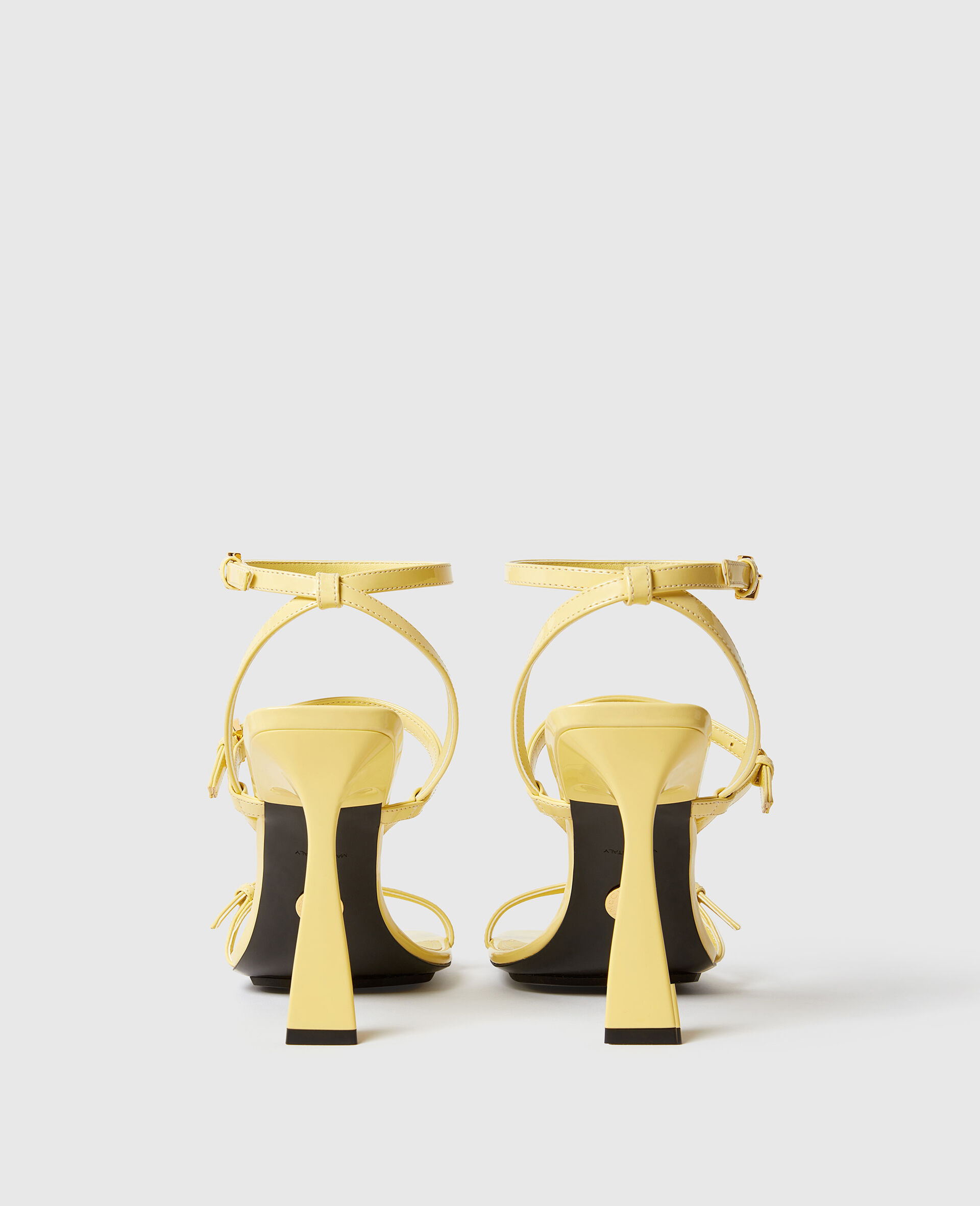 Elsa Patent Heeled Sandals-Yellow-large image number 3