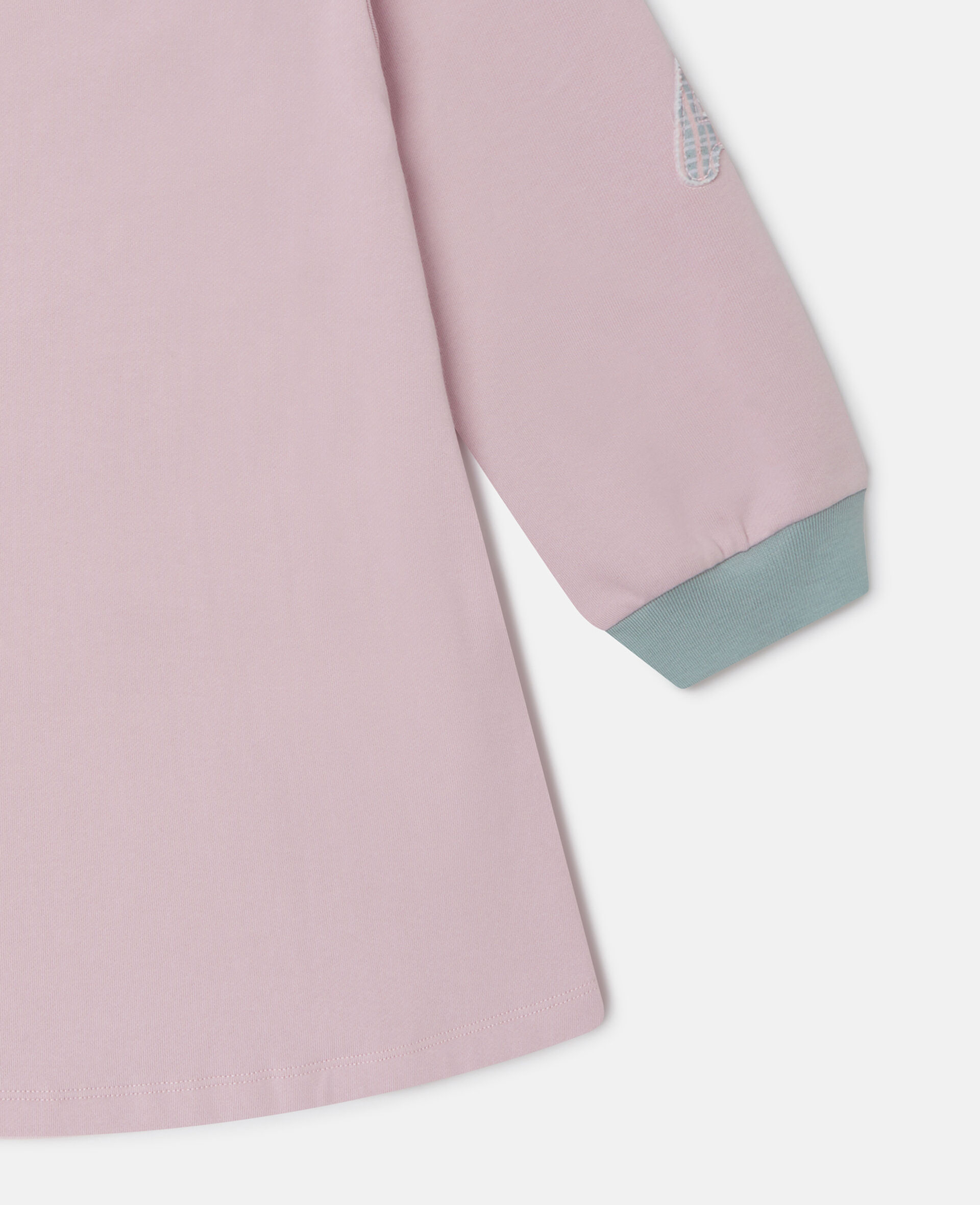 Logo Embroidery Sweatshirt Dress-Purple-large image number 3