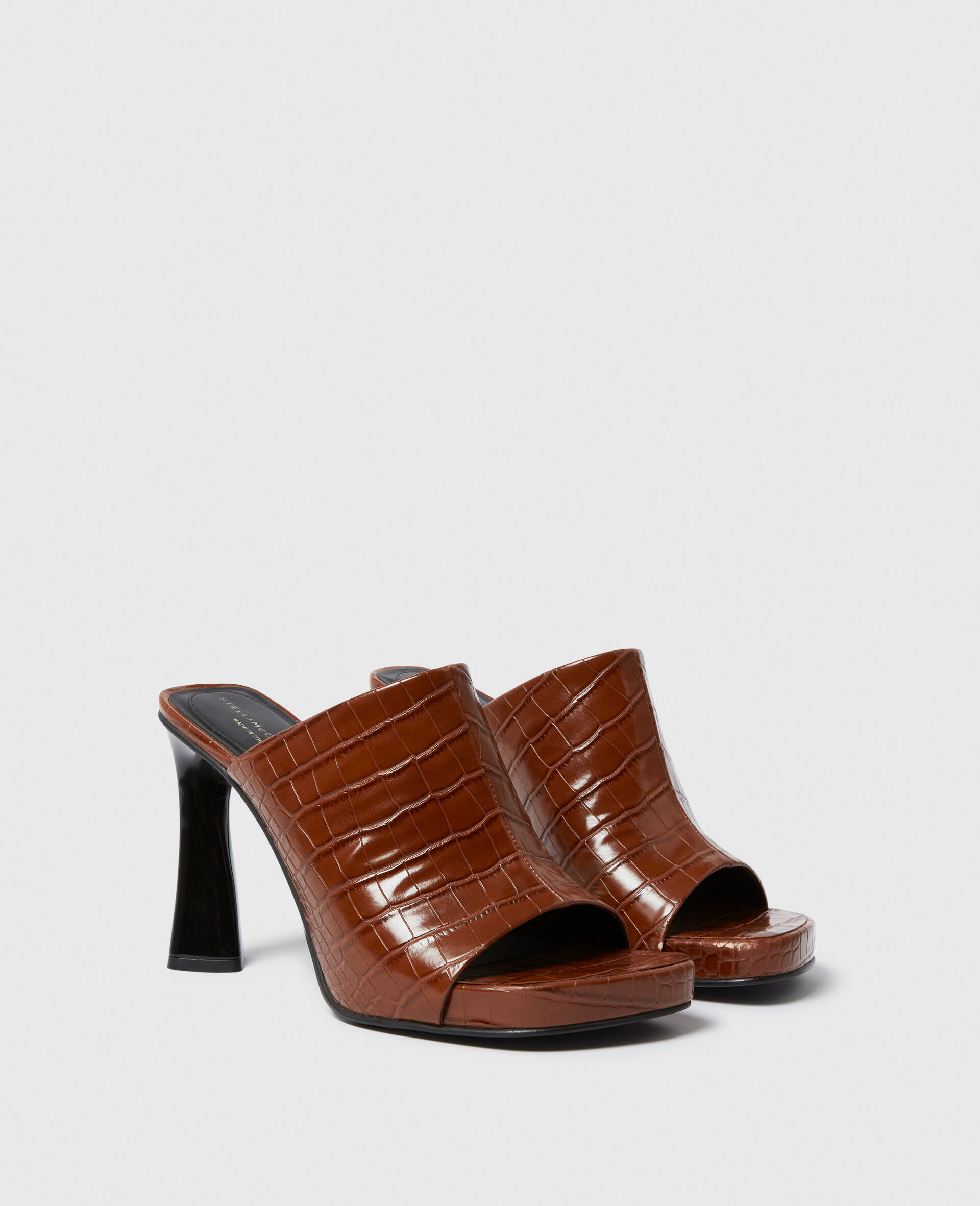 Elsa Heeled Mules-Brown-large image number 1