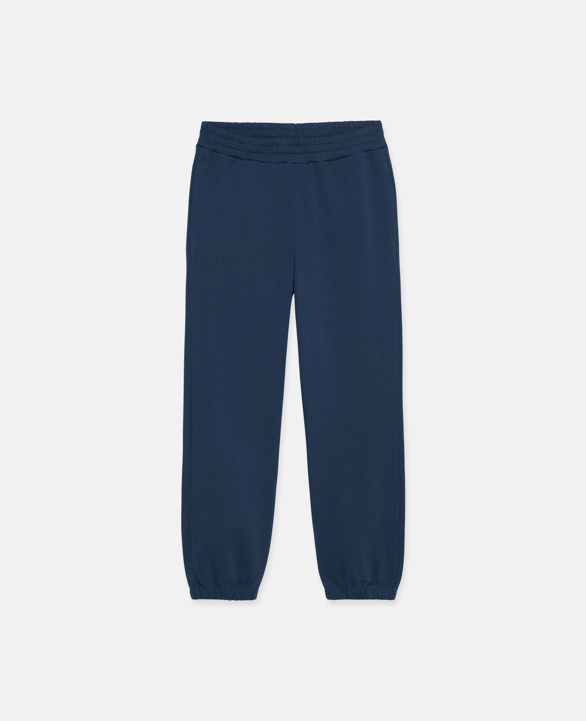 Pantalon de jogging à disque avec logo-Bleu-large image number 0