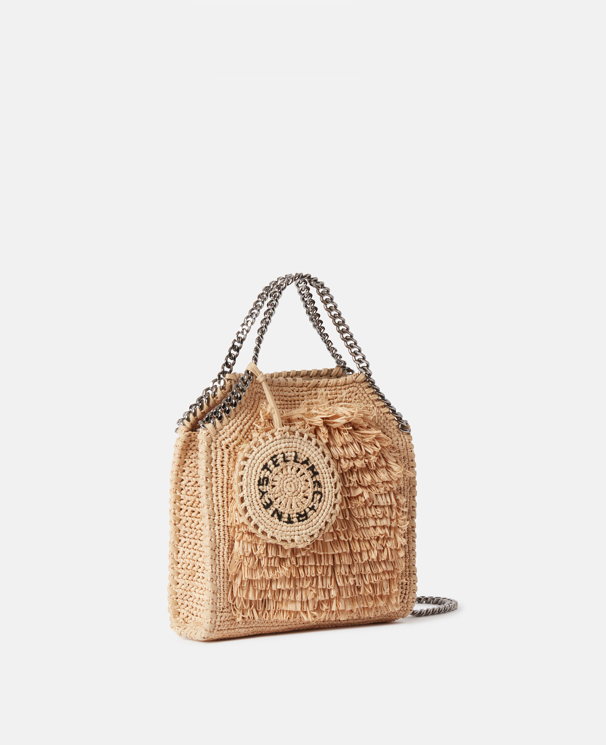 Women NATURAL Falabella Raffia Tiny Tote Bag | Stella