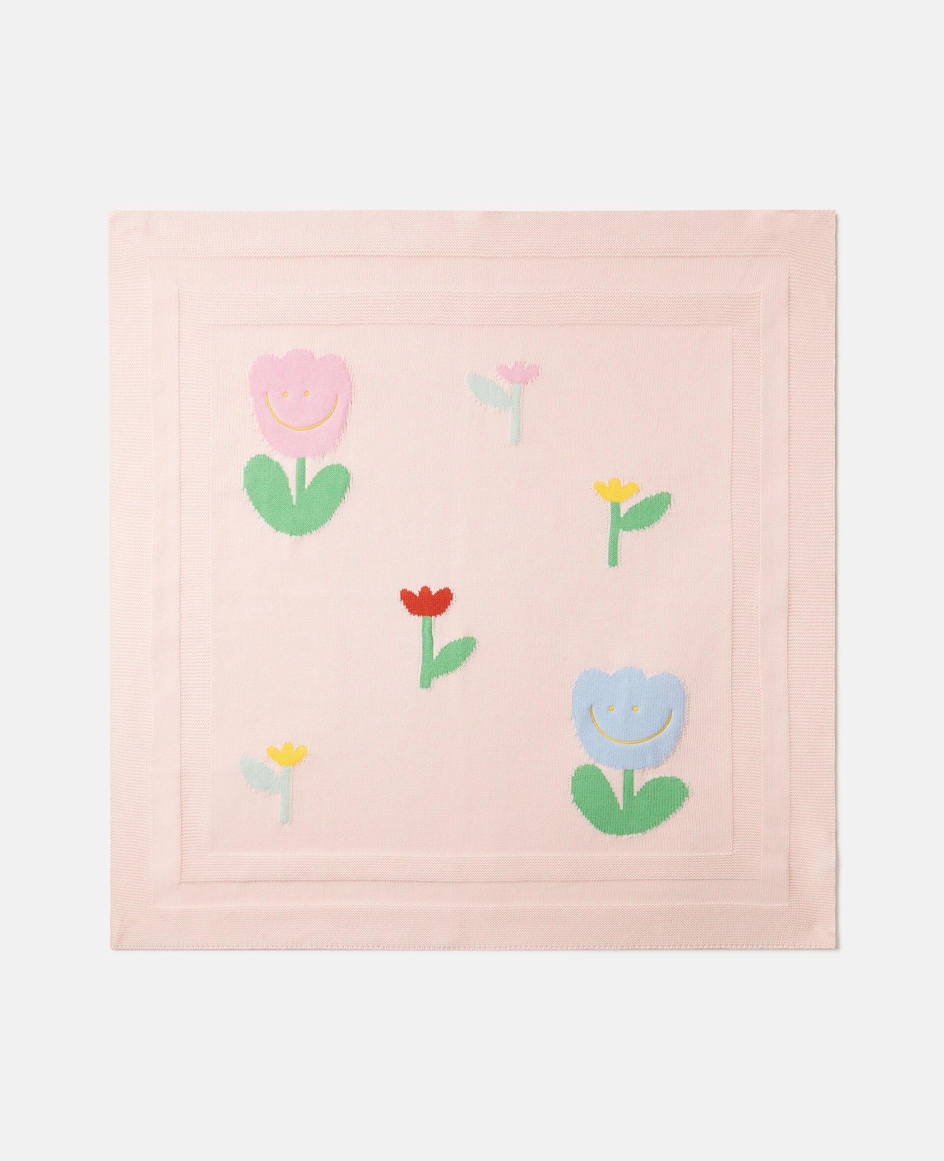 Floral Appliqu&eacute; Blanket-Pink-medium
