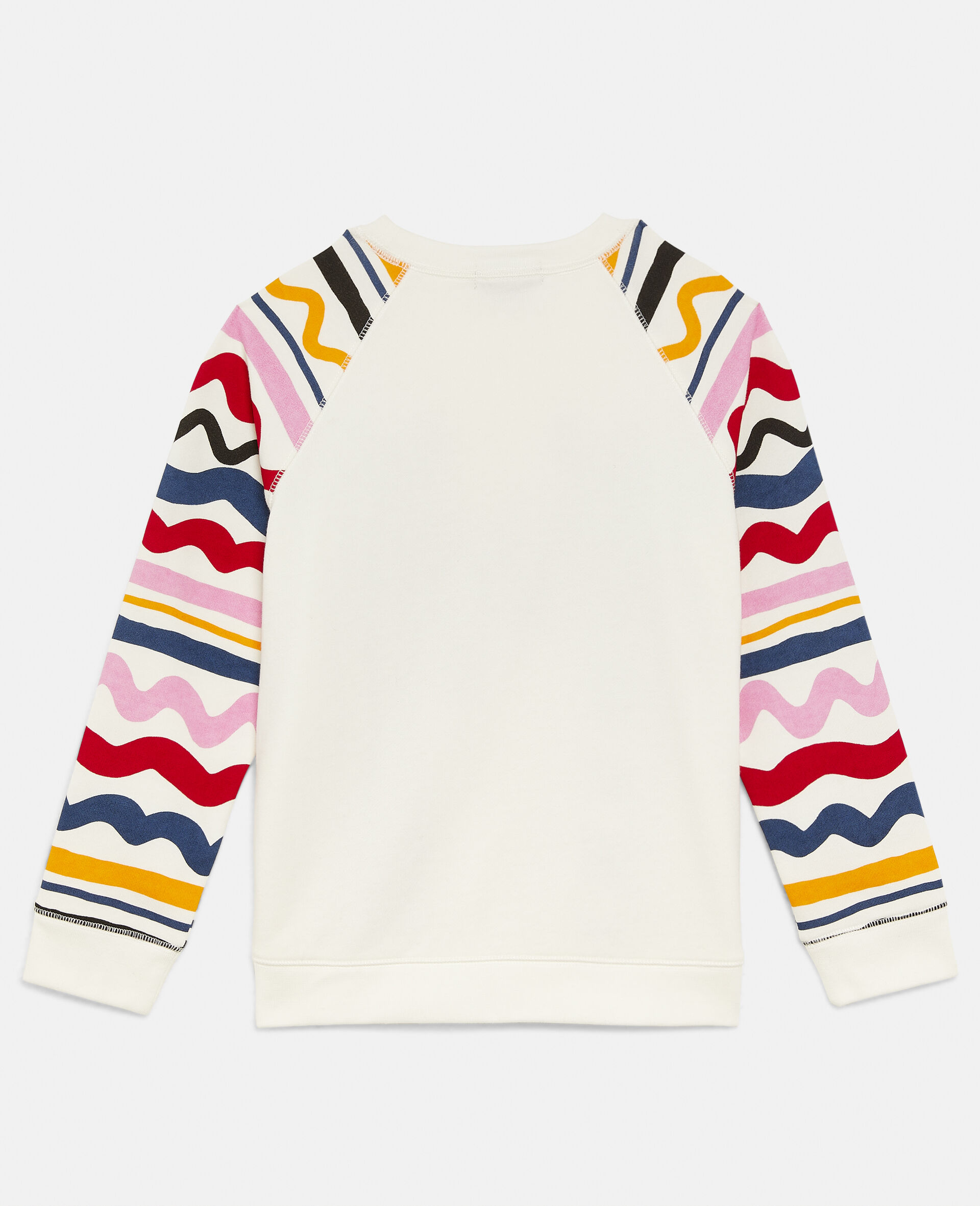 Zebra Print Fleece Sweatshirt-White-large image number 2