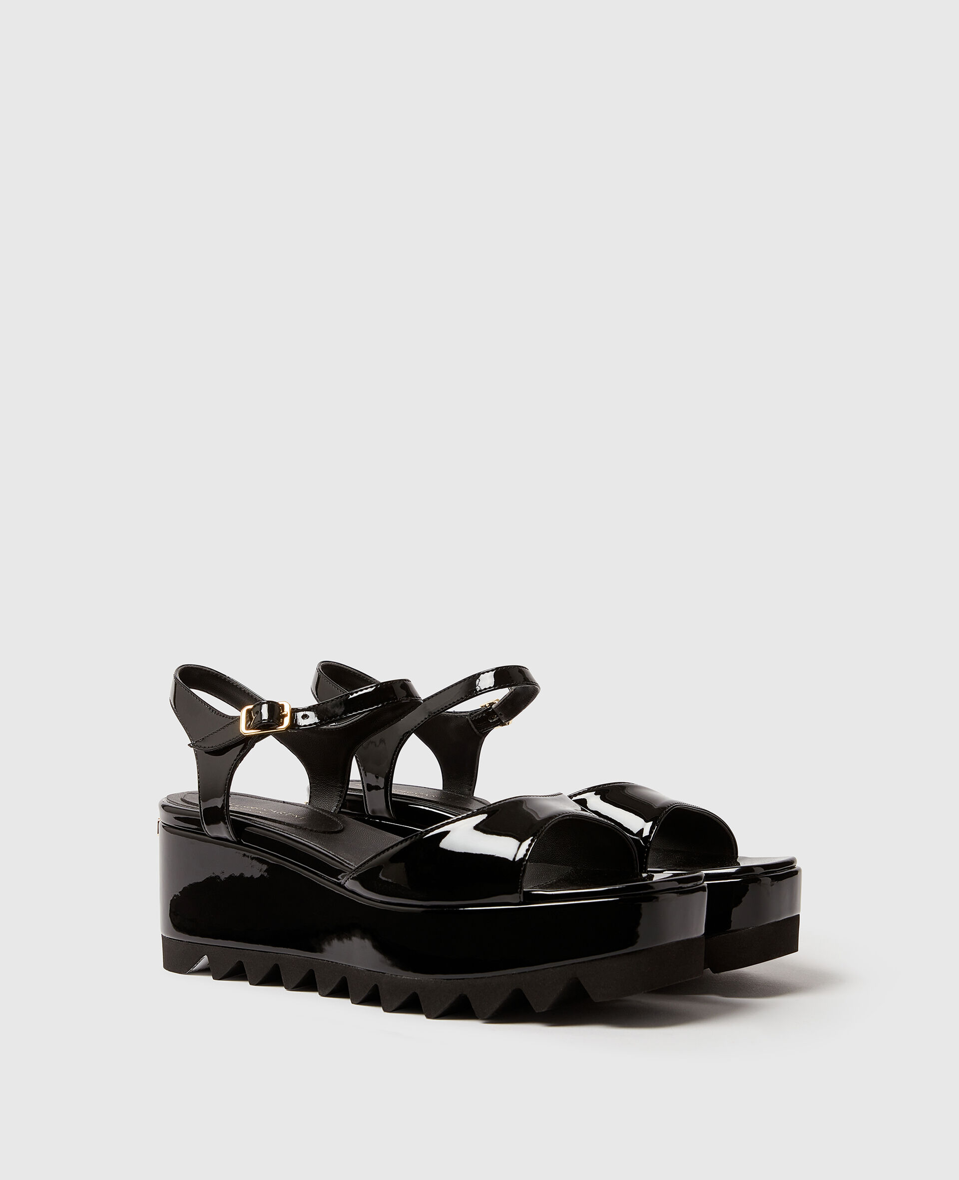 Elyse Patent Platform Sandals-Black-medium