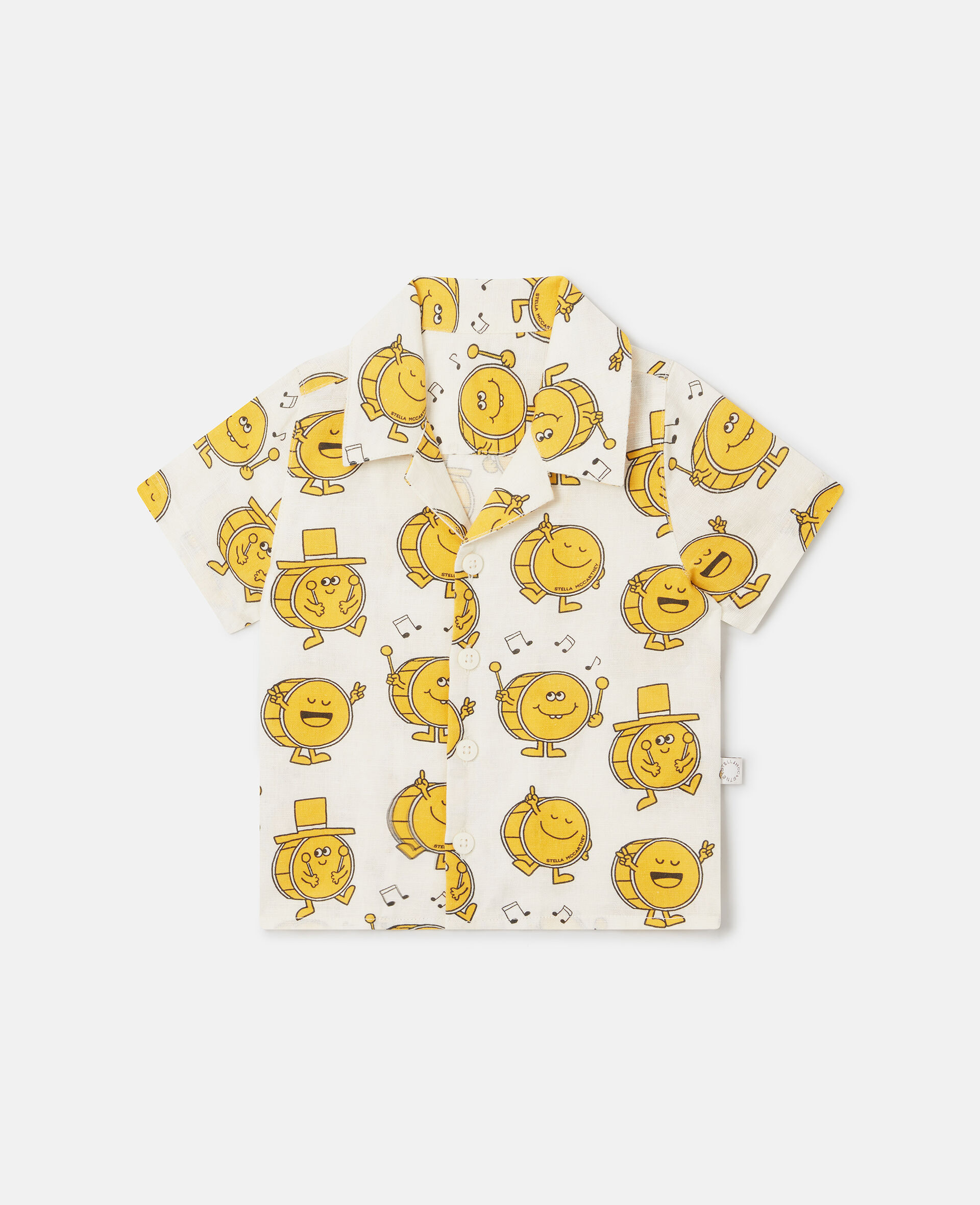 Drum Print Short-Sleeve Shirt-Multicolour-medium