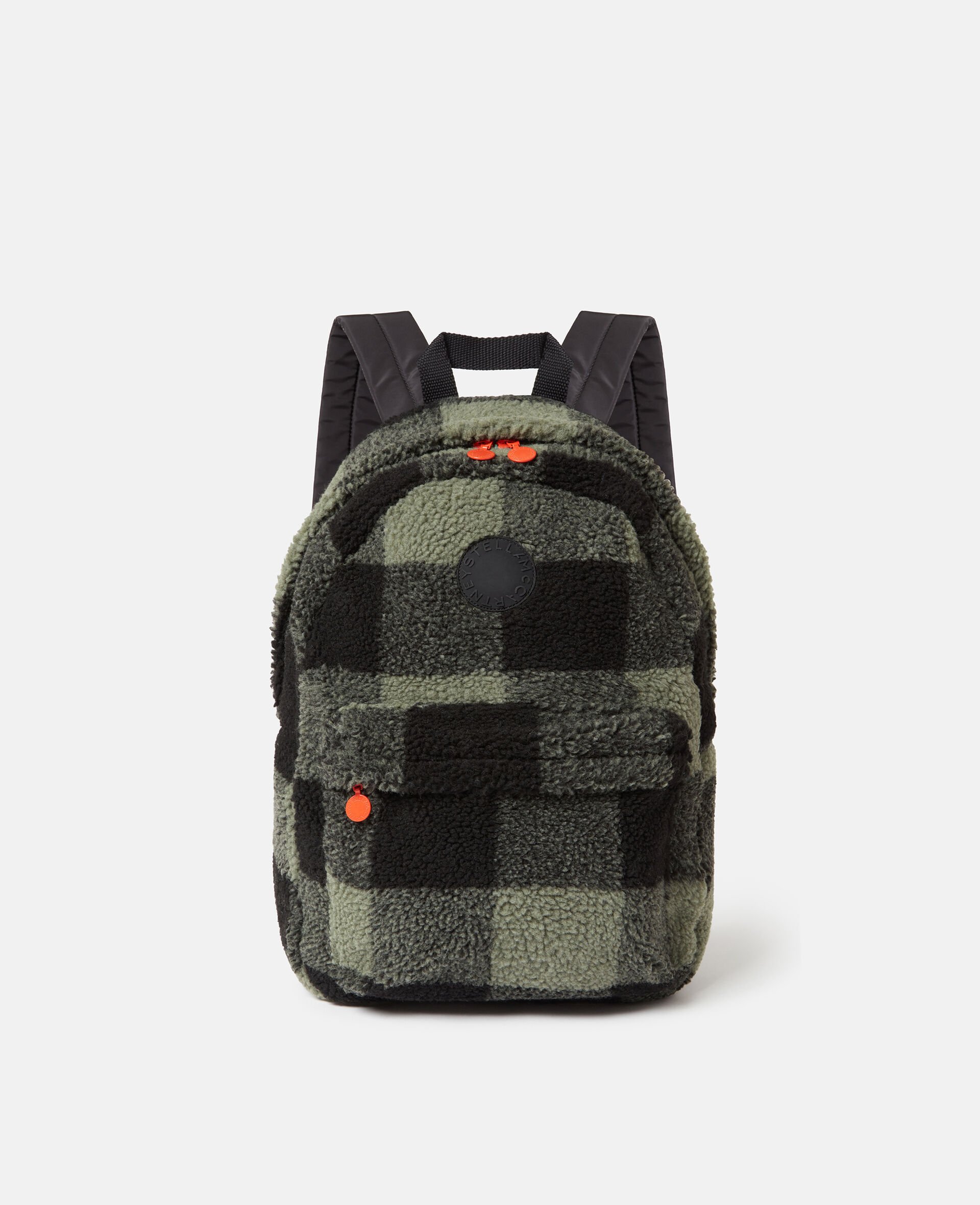 Check Print Backpack-Green-medium