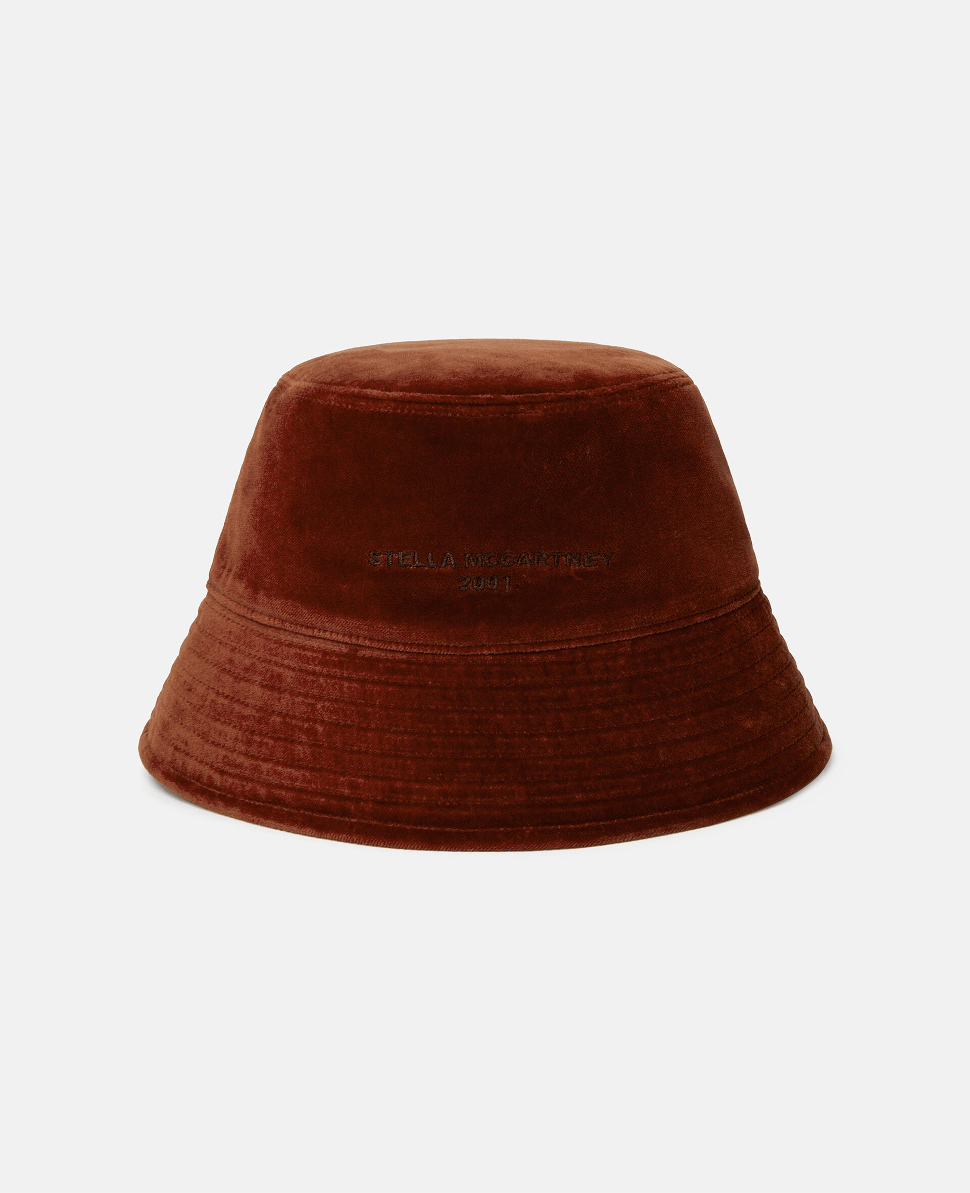 Logo Velvet Reversible Bucket Hat-Orange-large