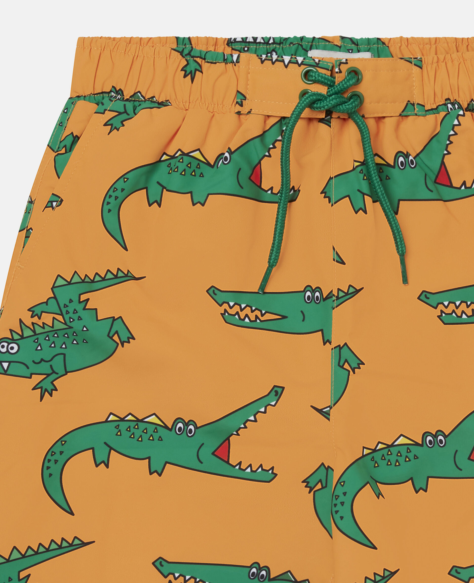 Crocodile All Over Print Swim Shorts-Orange-large image number 1