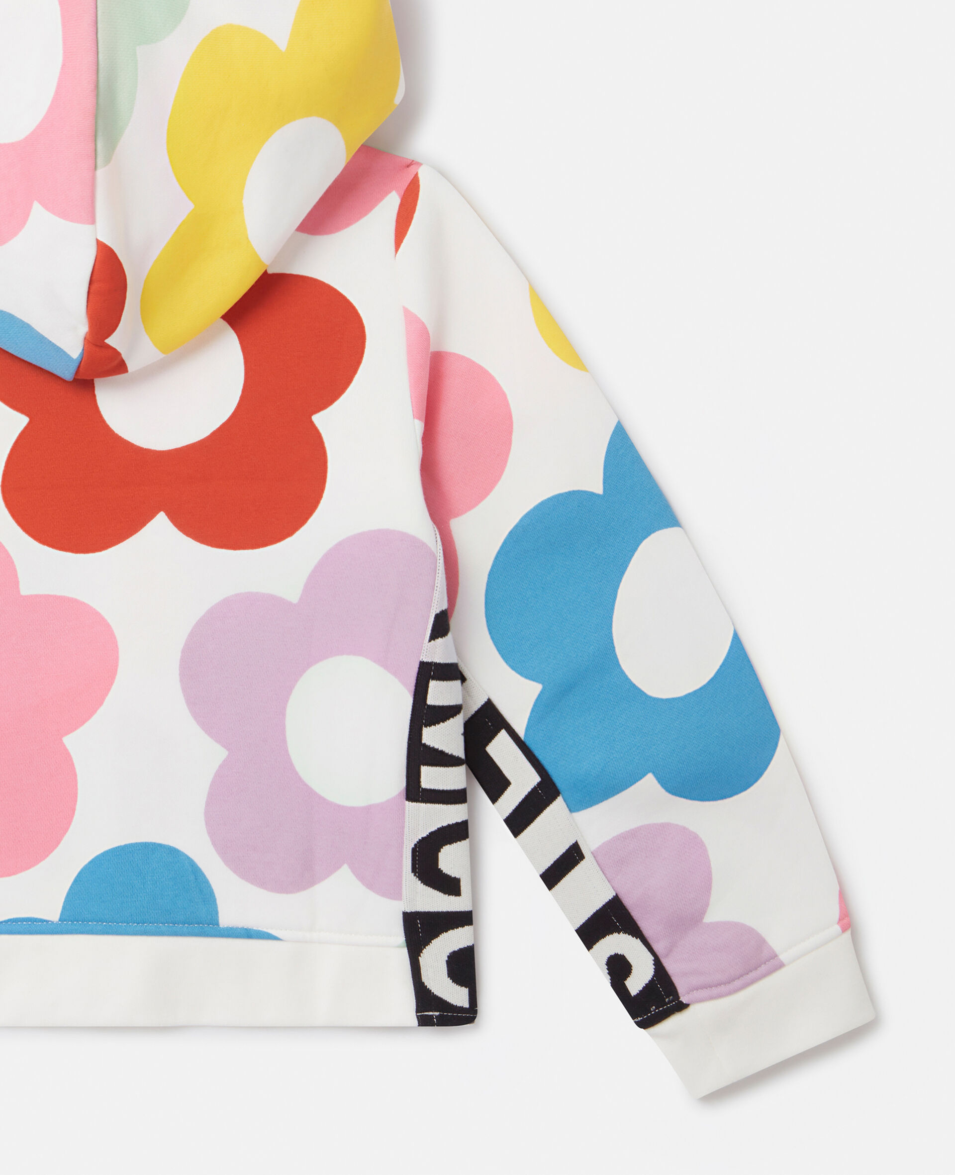 Floral Pattern Hooded Sweatshirt-Multicolour-large Floral Pattern Hooded Sweatshirt-Multicolour-large image number 3