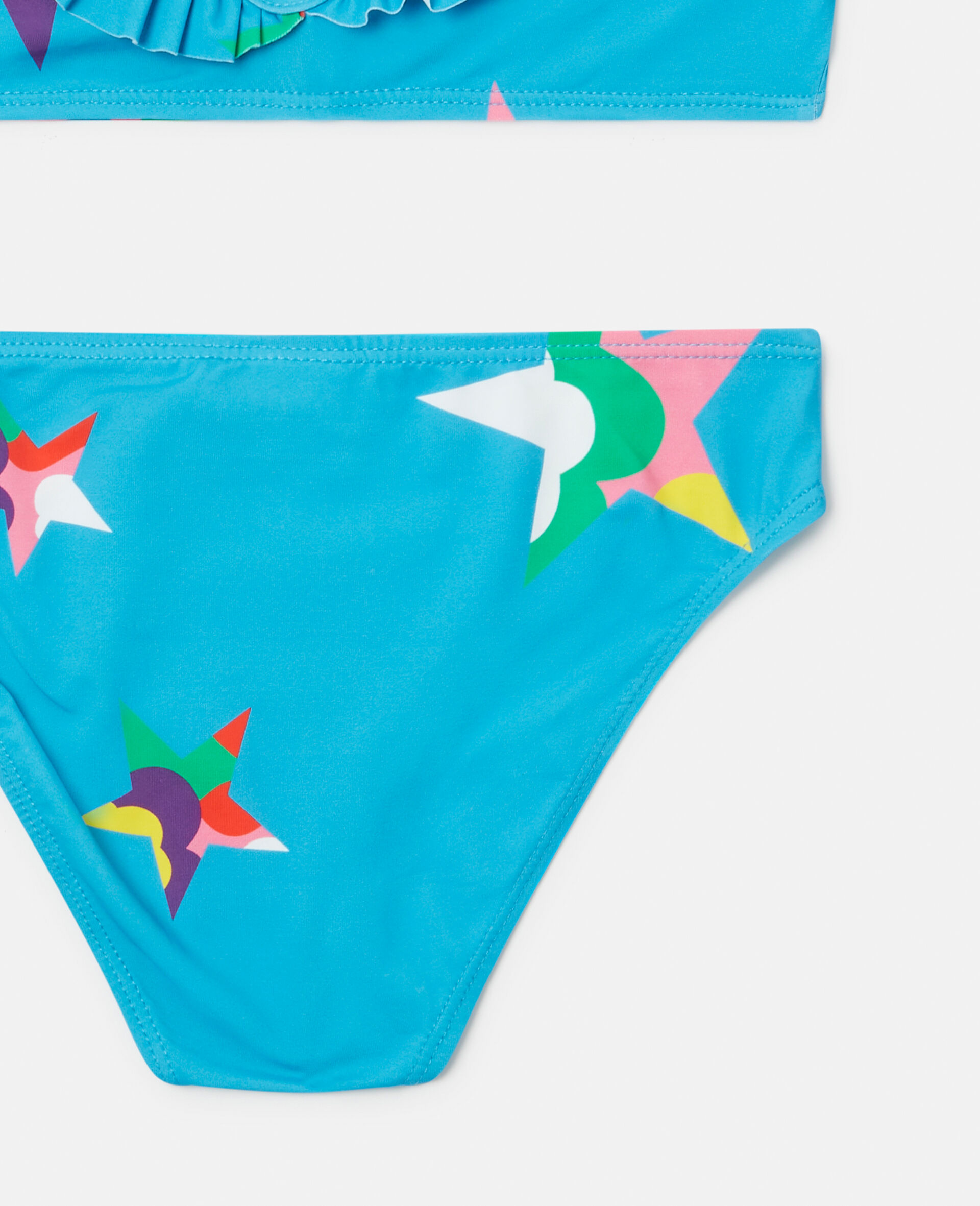 Star Print Ruffle Bikini-Multicolour-large image number 3