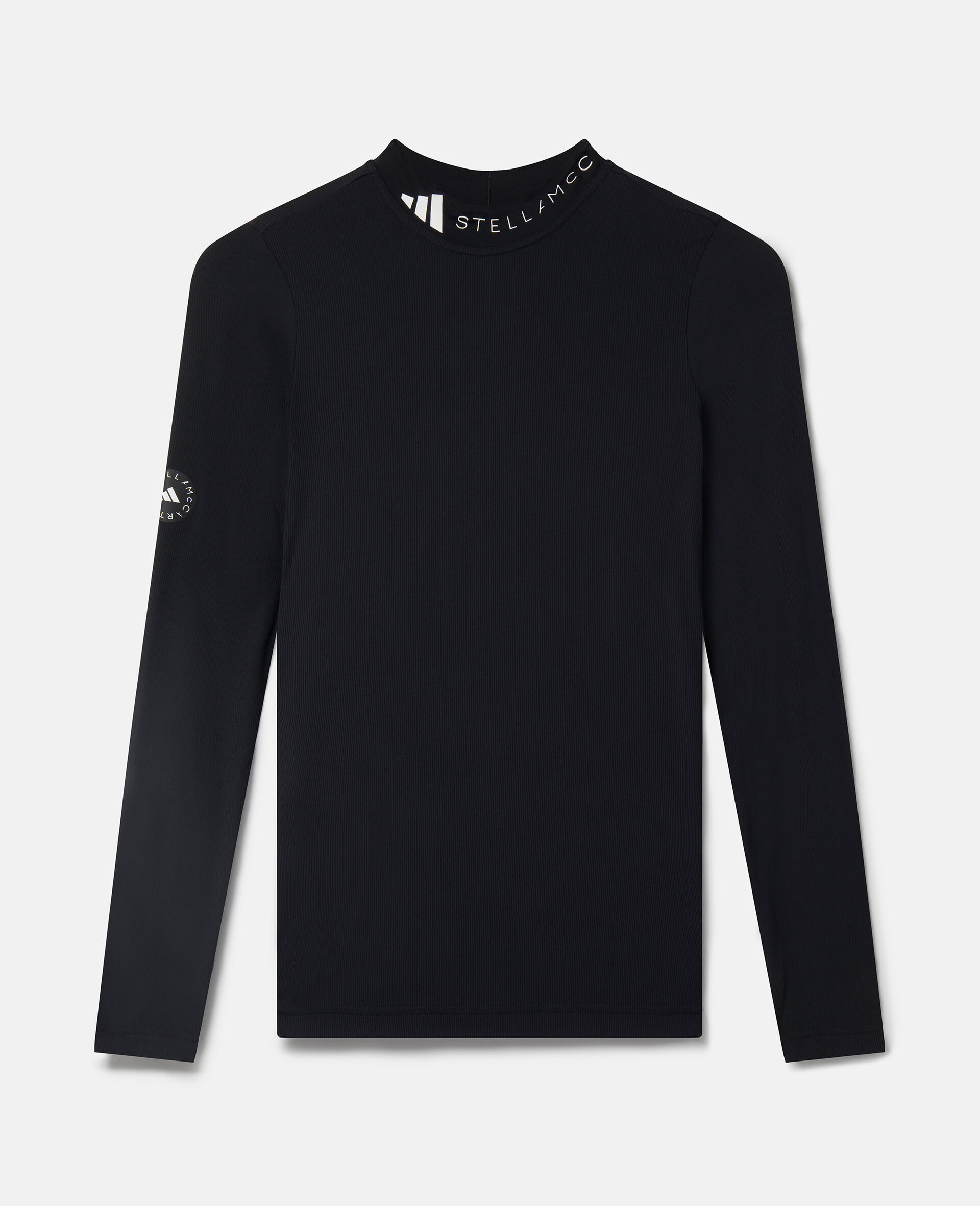 TrueCasuals Sportswear Rib Long Sleeve Top-Black-medium