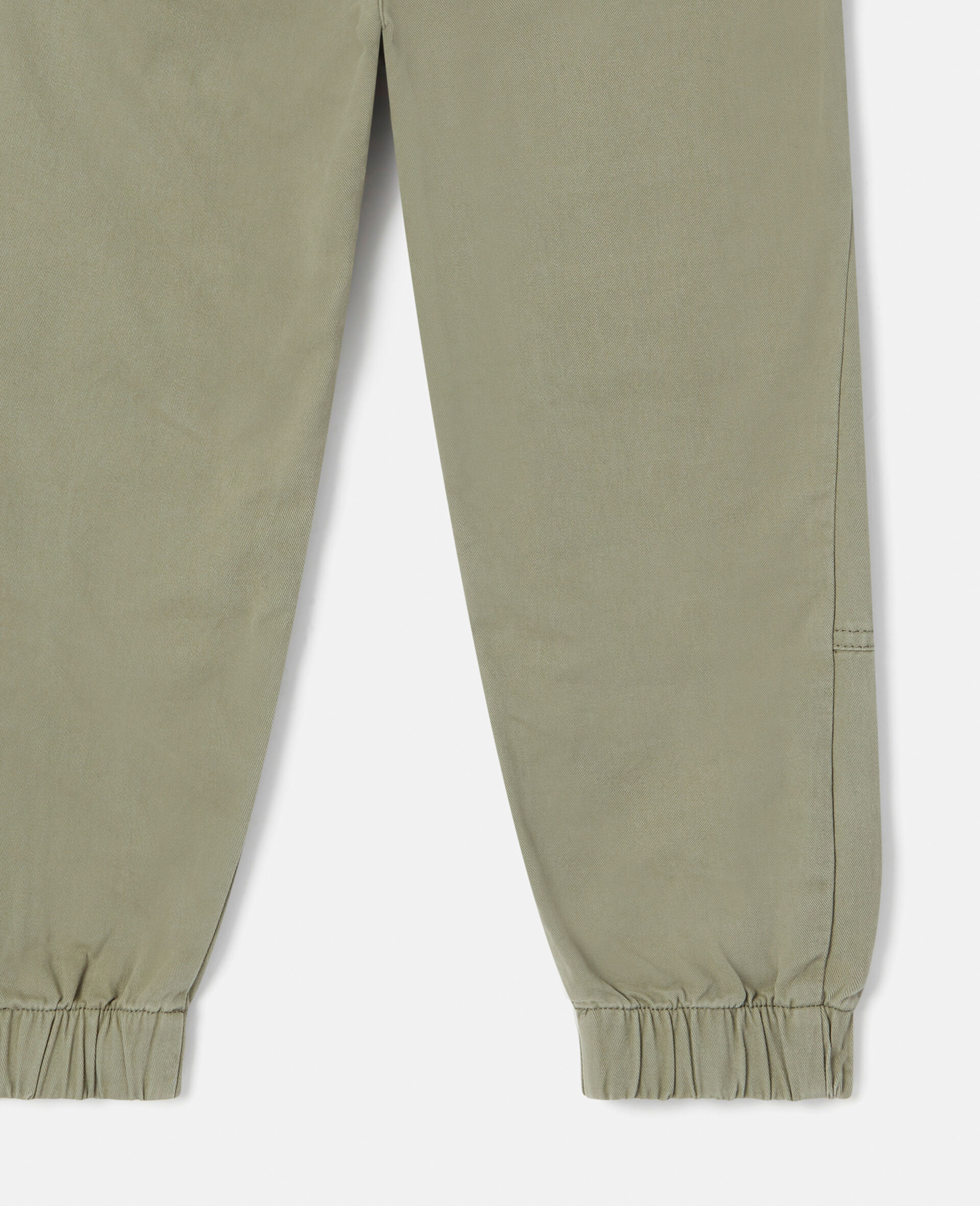 Cotton Twill Cargo Trousers-Green-large image number 3