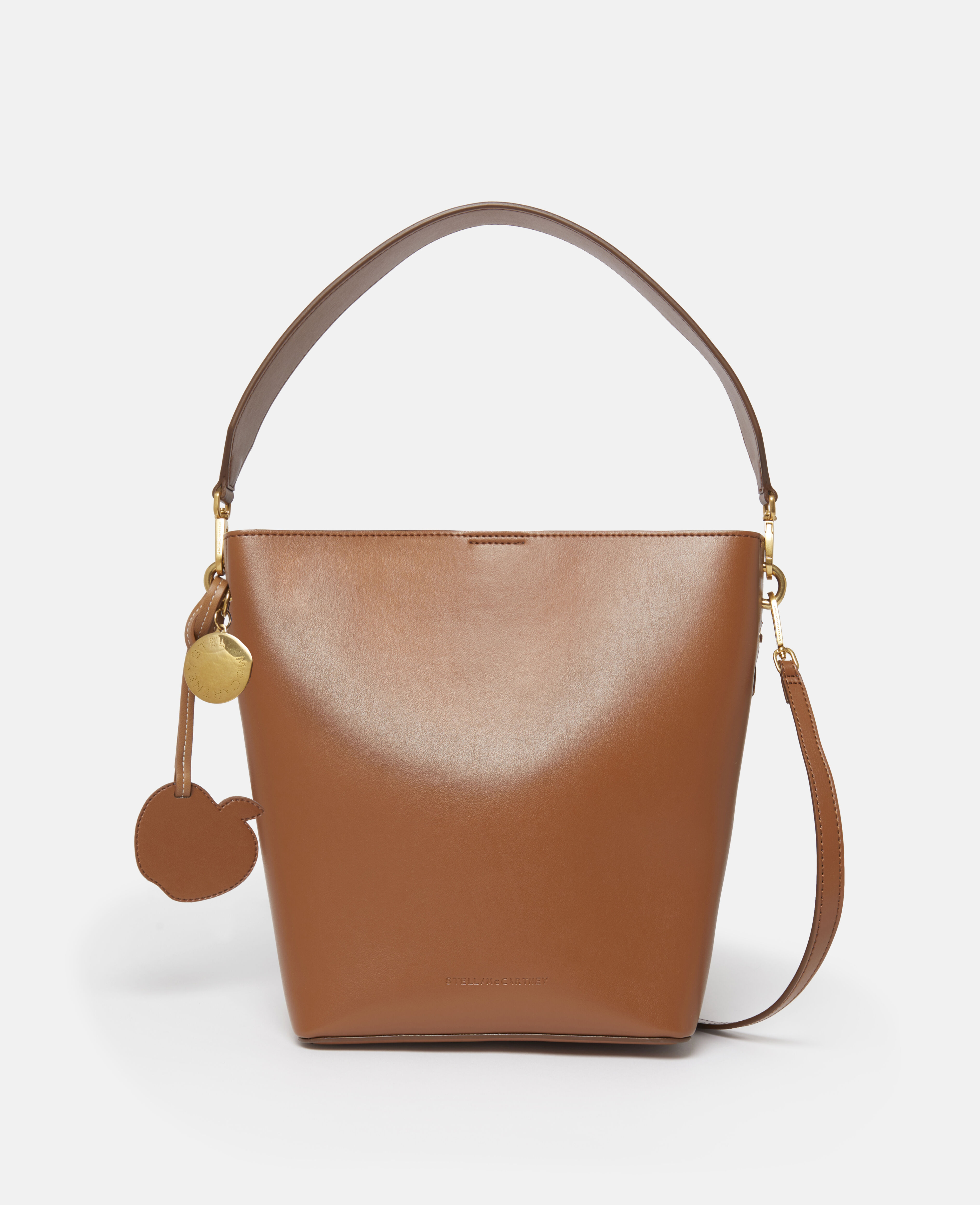 Women Tan brown Frayme Bucket Tote Bag Stella McCartney GB