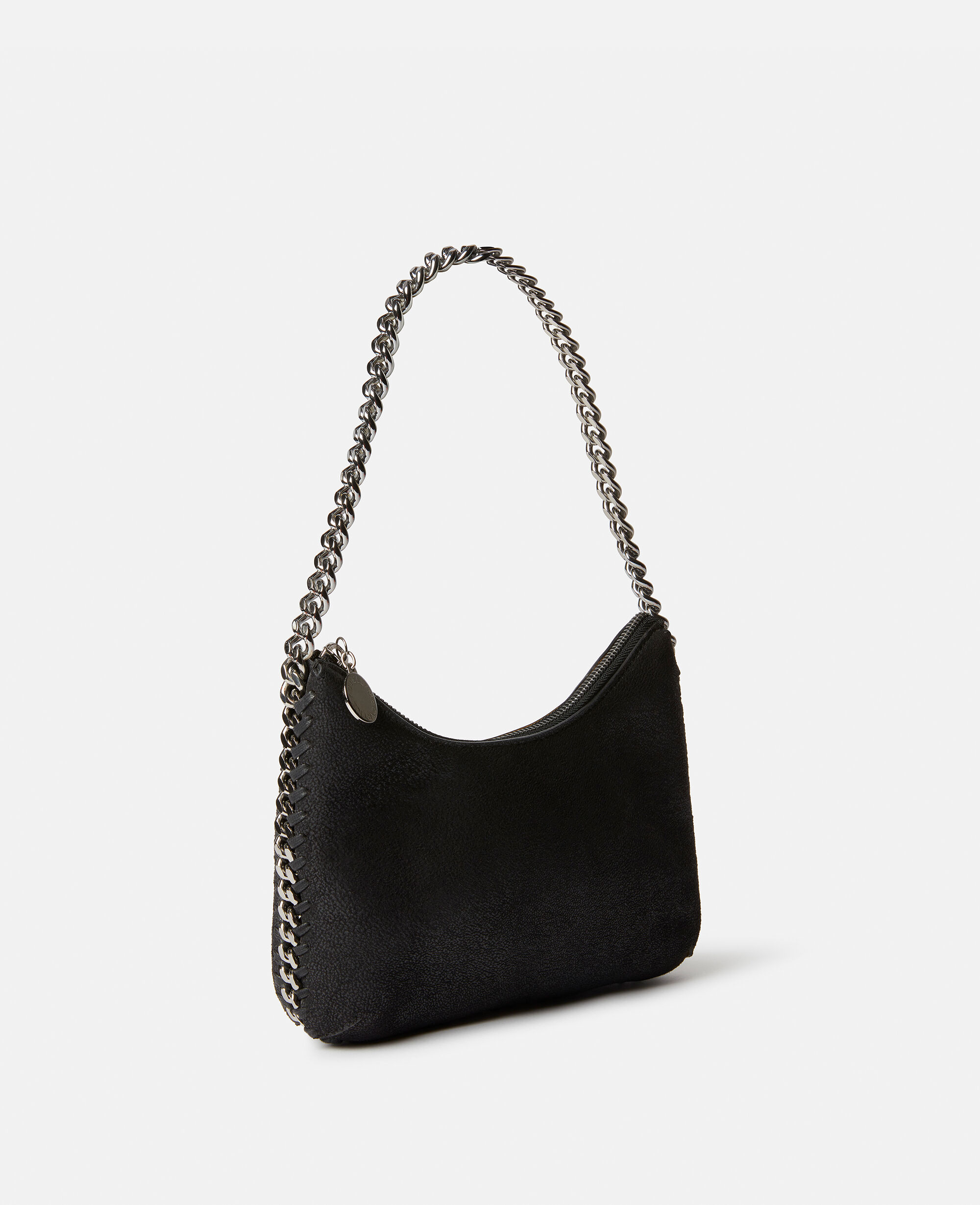 Women Black Falabella Zip Mini Shoulder Bag | Stella