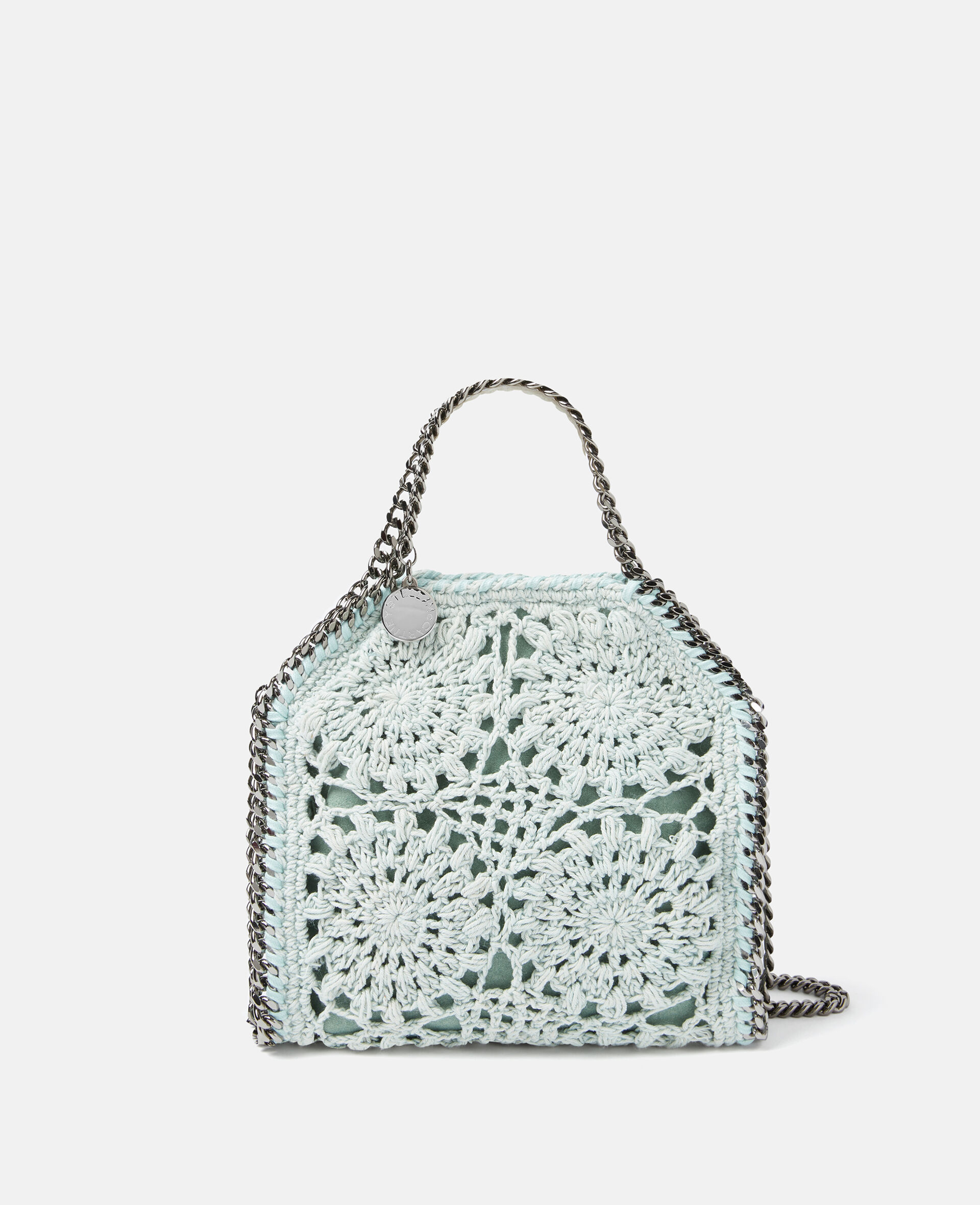 Falabella Cotton Crochet Tiny Tote Bag-Green-large image number 0