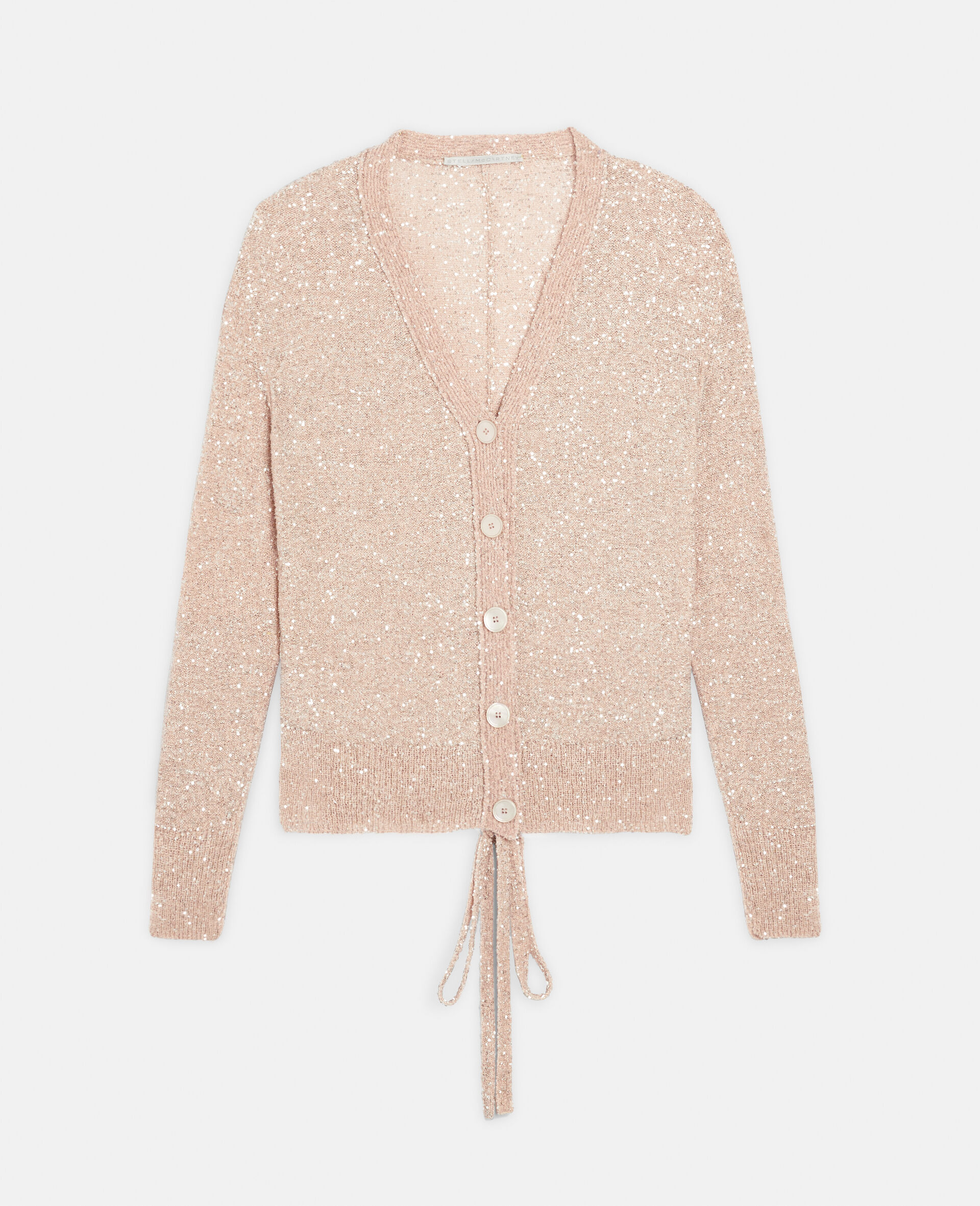 Sequin Knit Cardigan-Pink-large