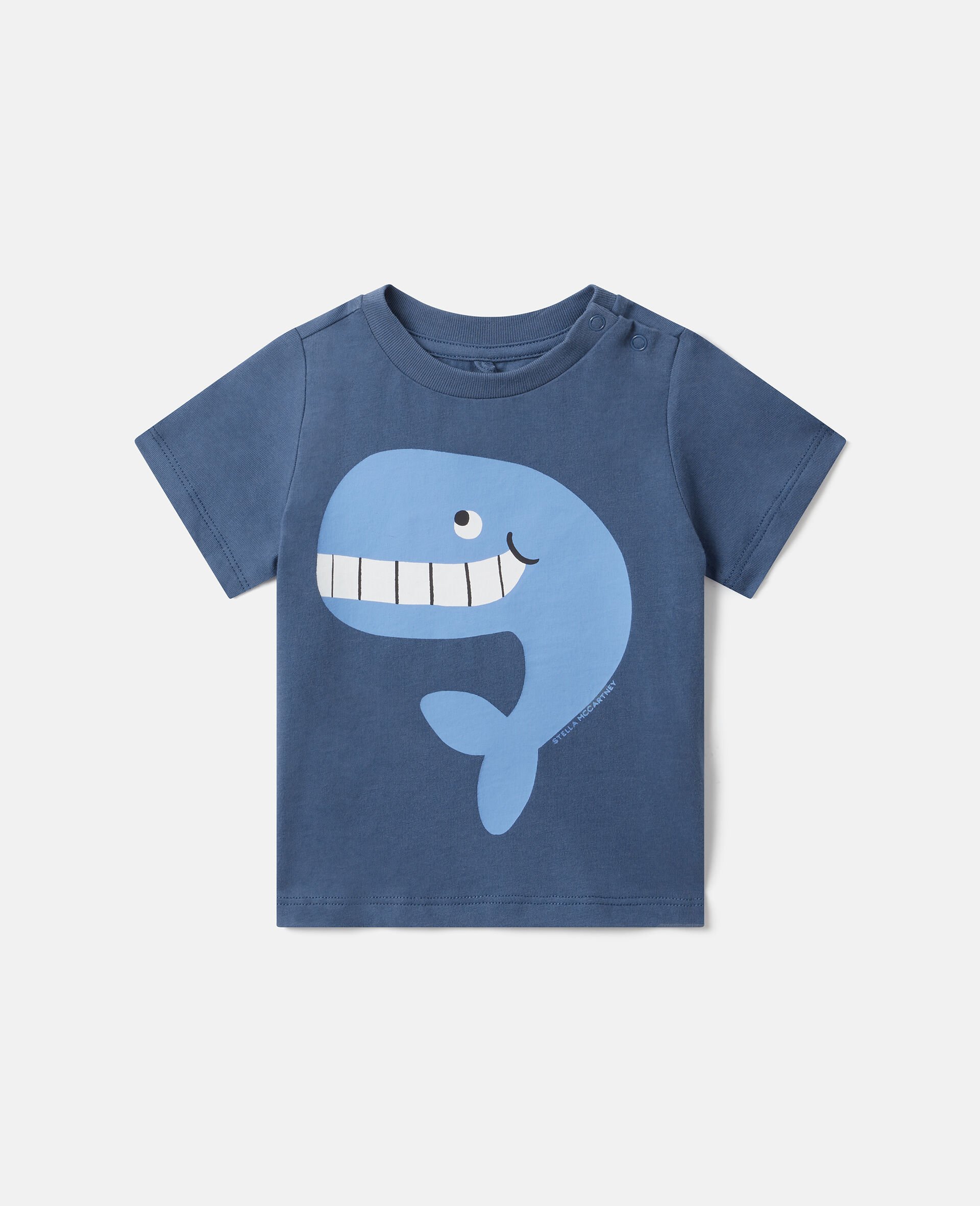 Whale Graphic Short Sleeve T-Shirt-Blue-medium