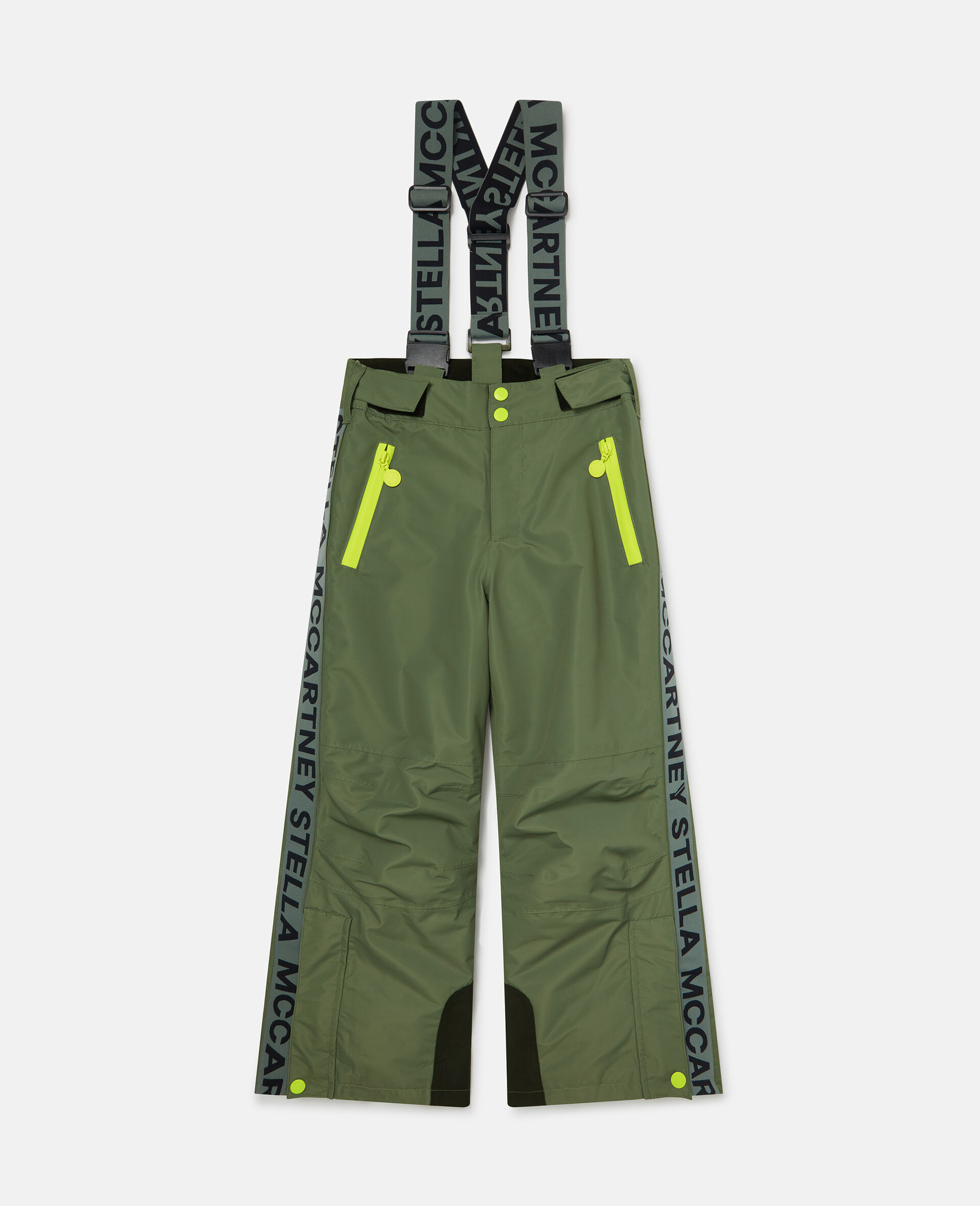 Salopette de ski avec bande logo-Vert-medium