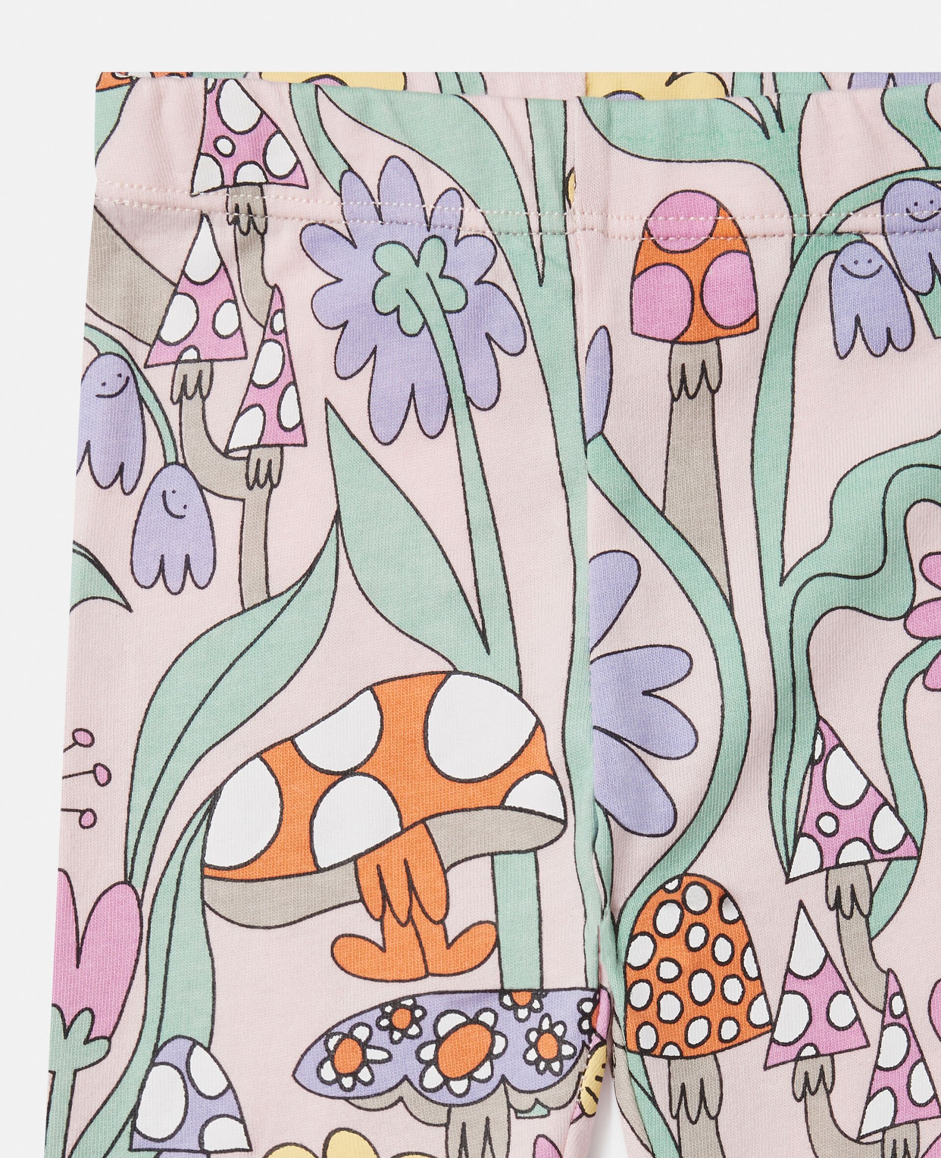 Woodland Print  Elasticated Leggings-Pink-large image number 1