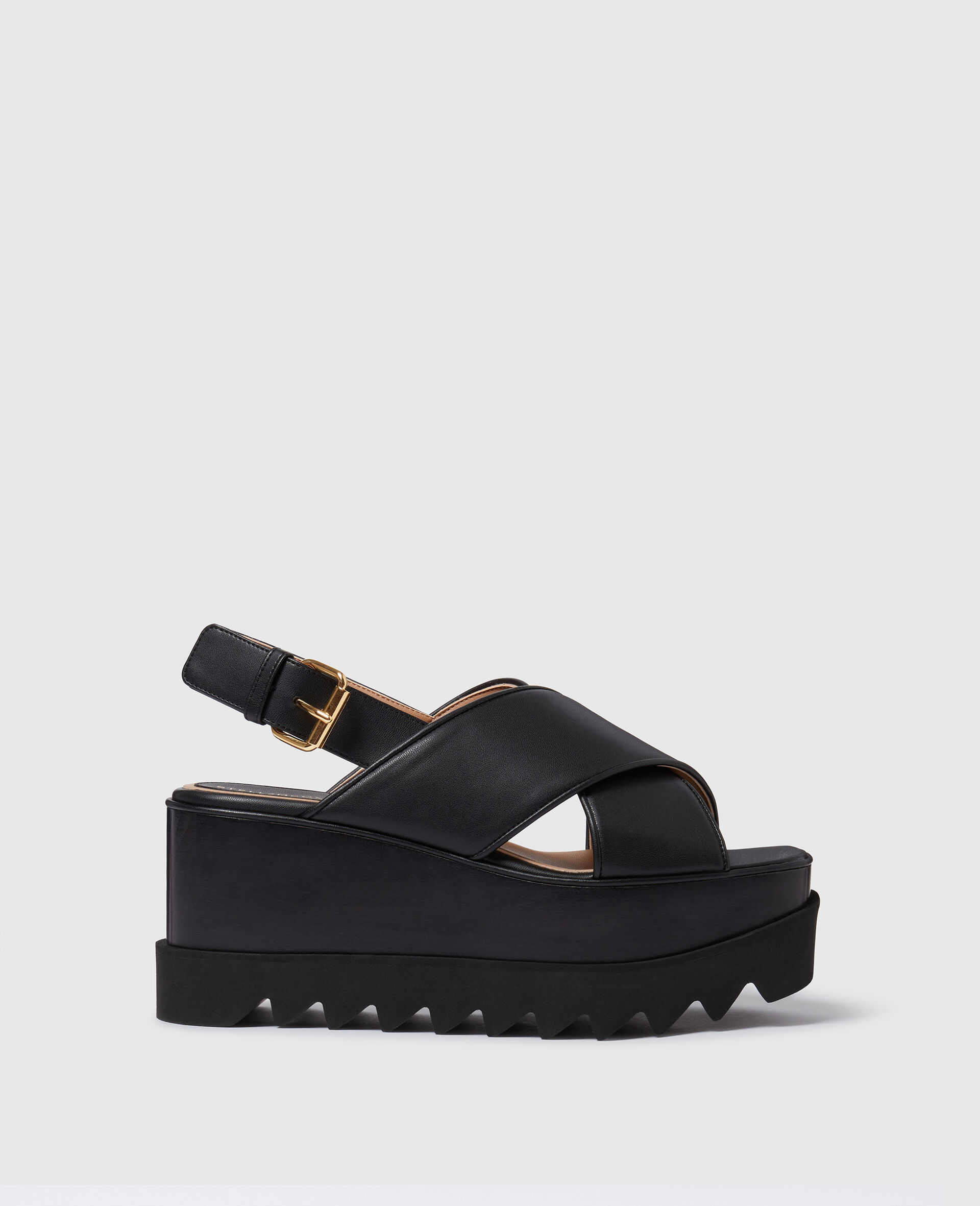Elyse Platform Sandals-Black-large image number 0
