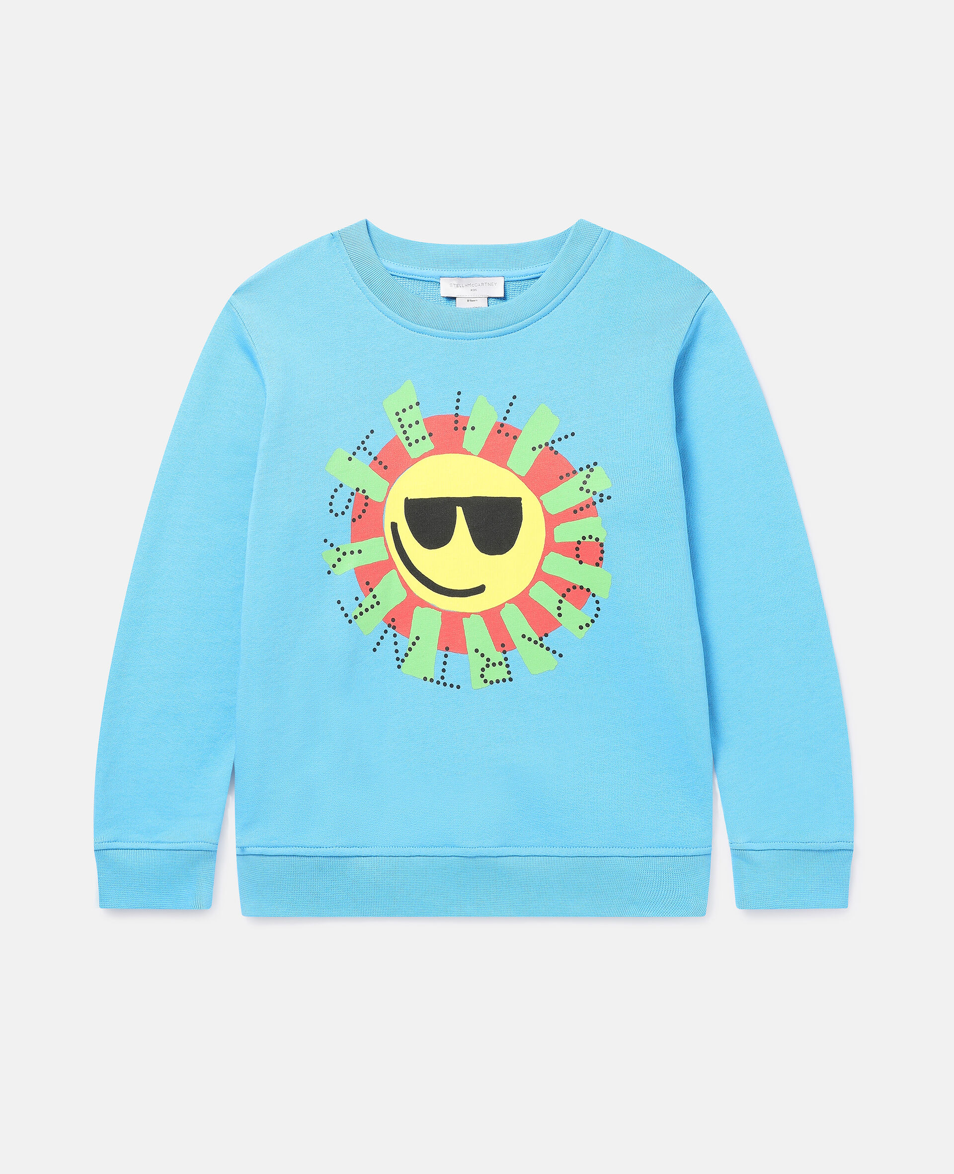 Sunshine Face Sweatshirt-Blue-medium