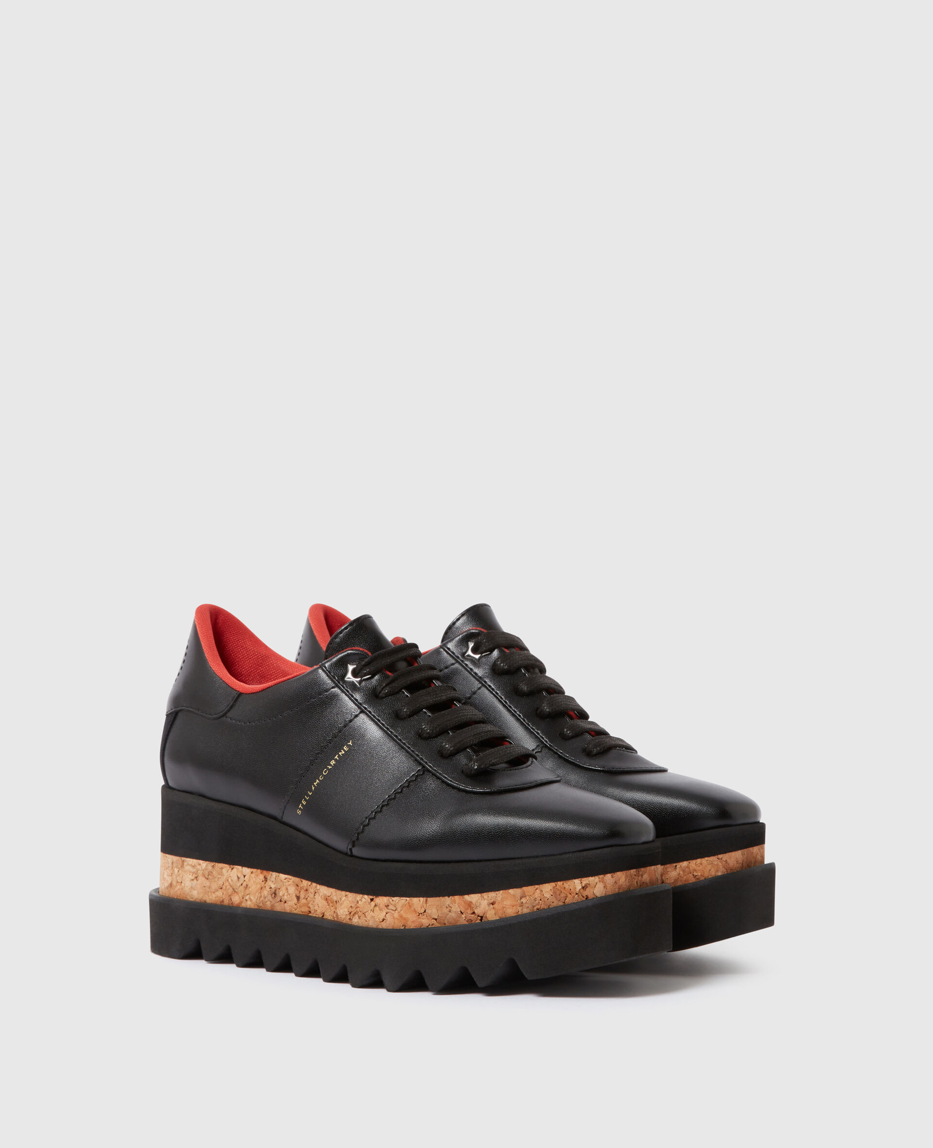 Sneak-Elyse Platform Lace-Up Sneakers-Black-medium Sneak-Elyse Platform Lace-Up Sneakers-Black-medium