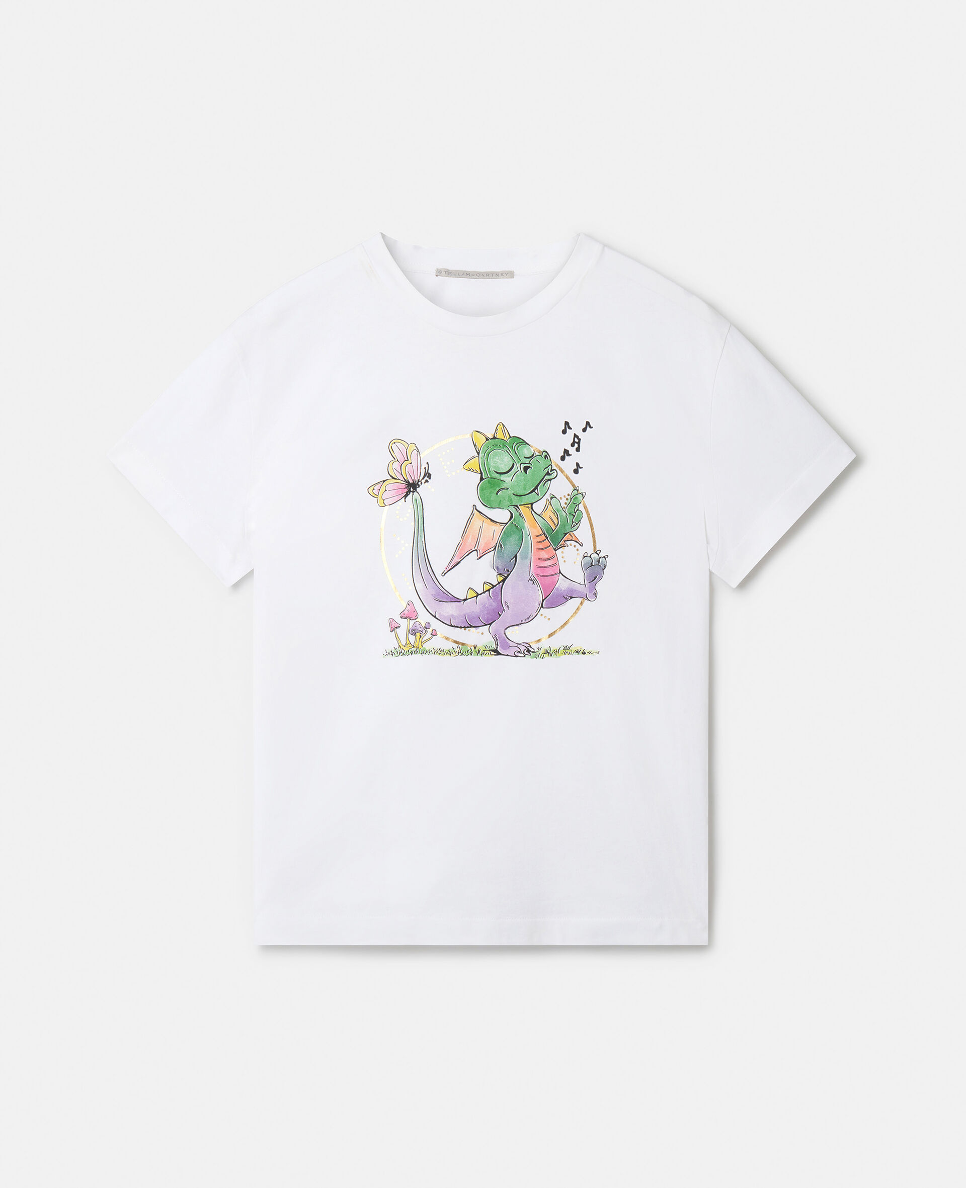 Year of the Dragon Print T-Shirt-White-medium