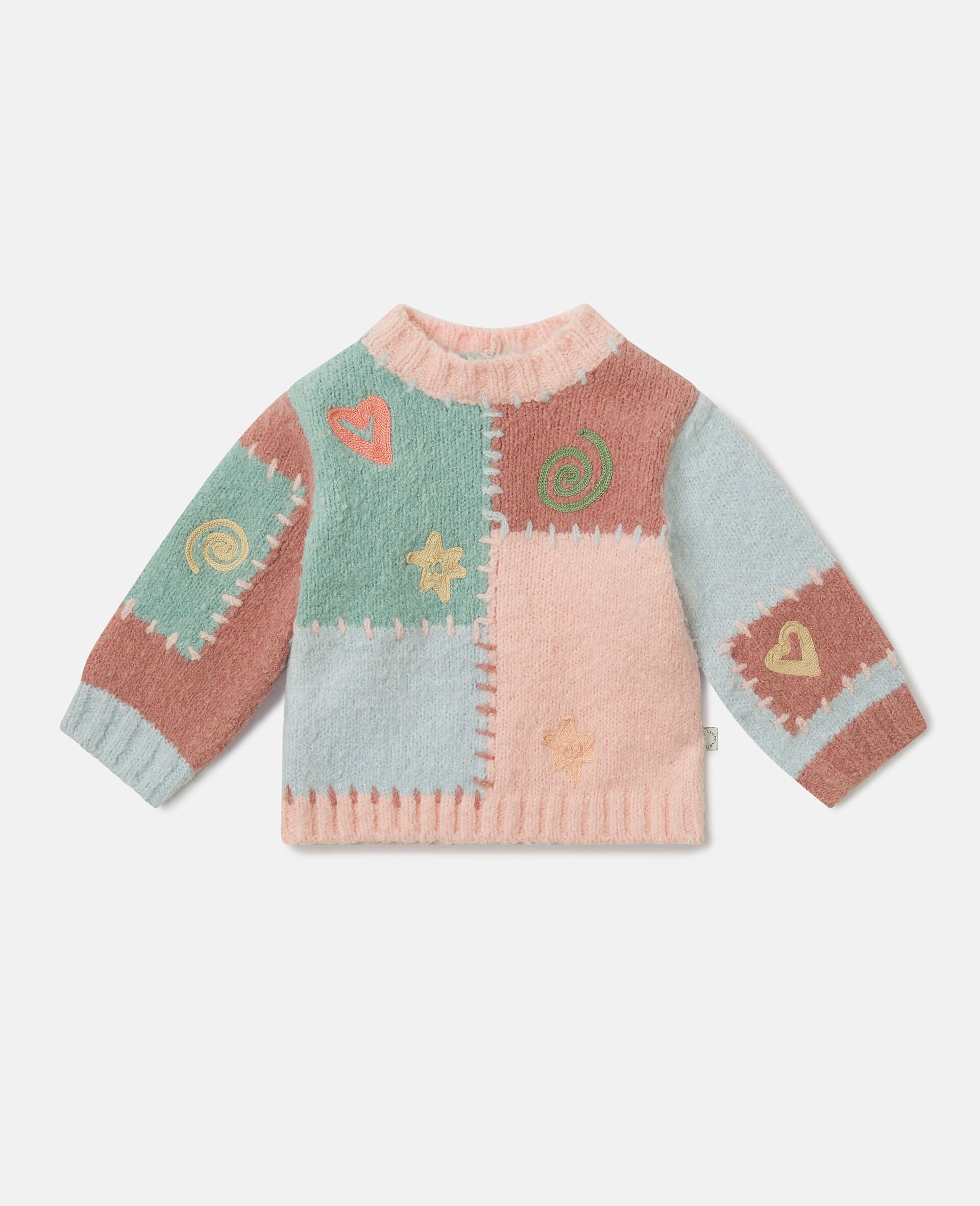 Graphic Embroidered Crewneck Jumper-Multicolour-medium