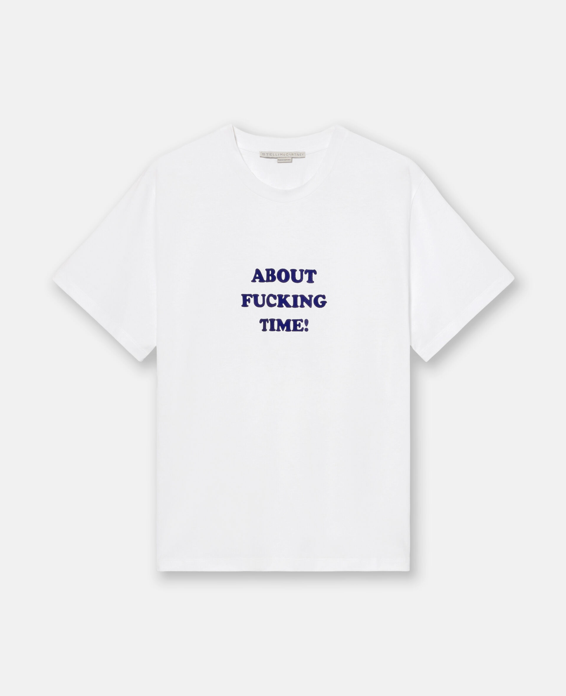About Fucking Time! Boxy T-Shirt-White-medium