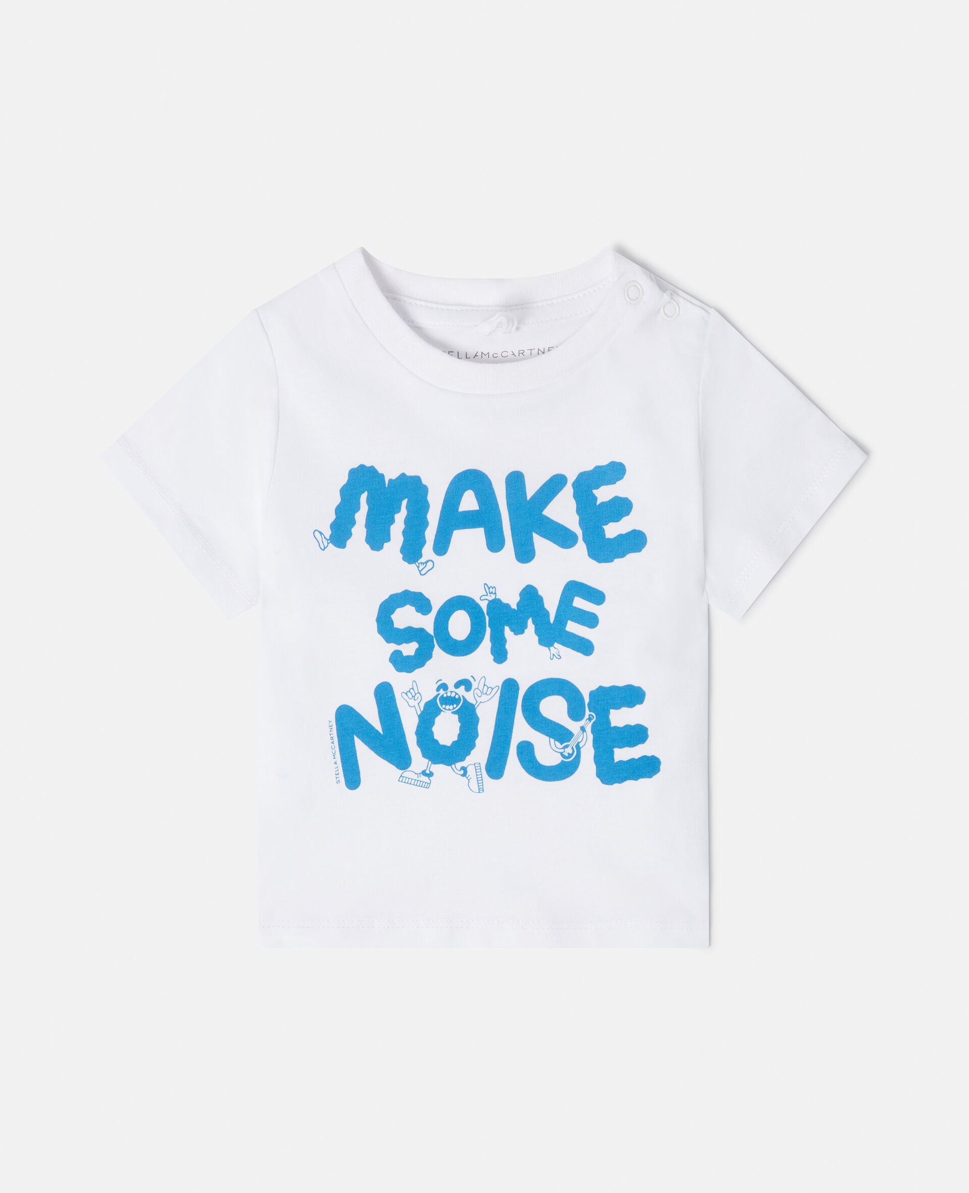 'Make Some Noise' Print T-Shirt-White-large image number 0