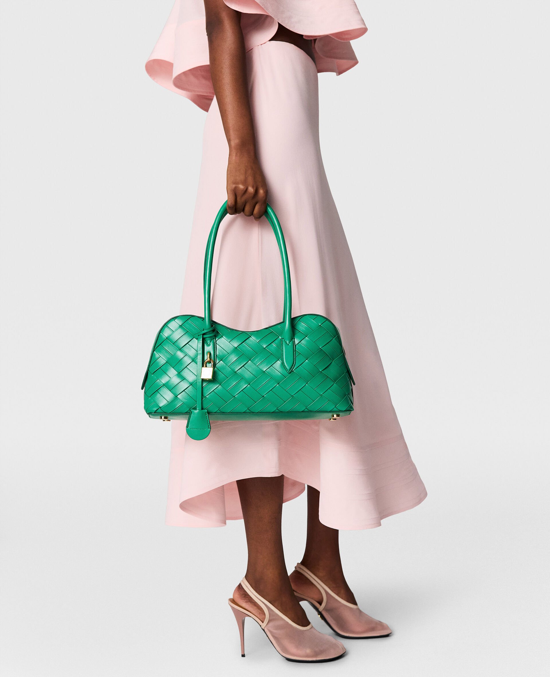 Stella Ryder Woven Shoulder Bag-Green-medium