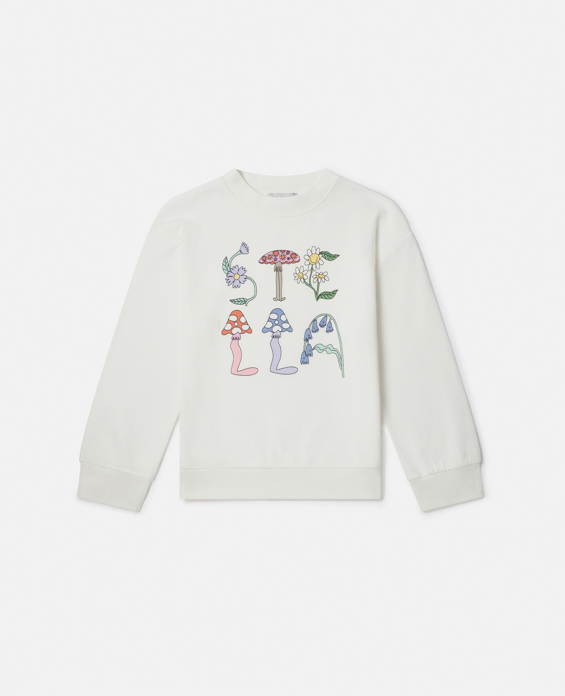 Stella Woodland Lettering Crewneck Sweatshirt-White-medium