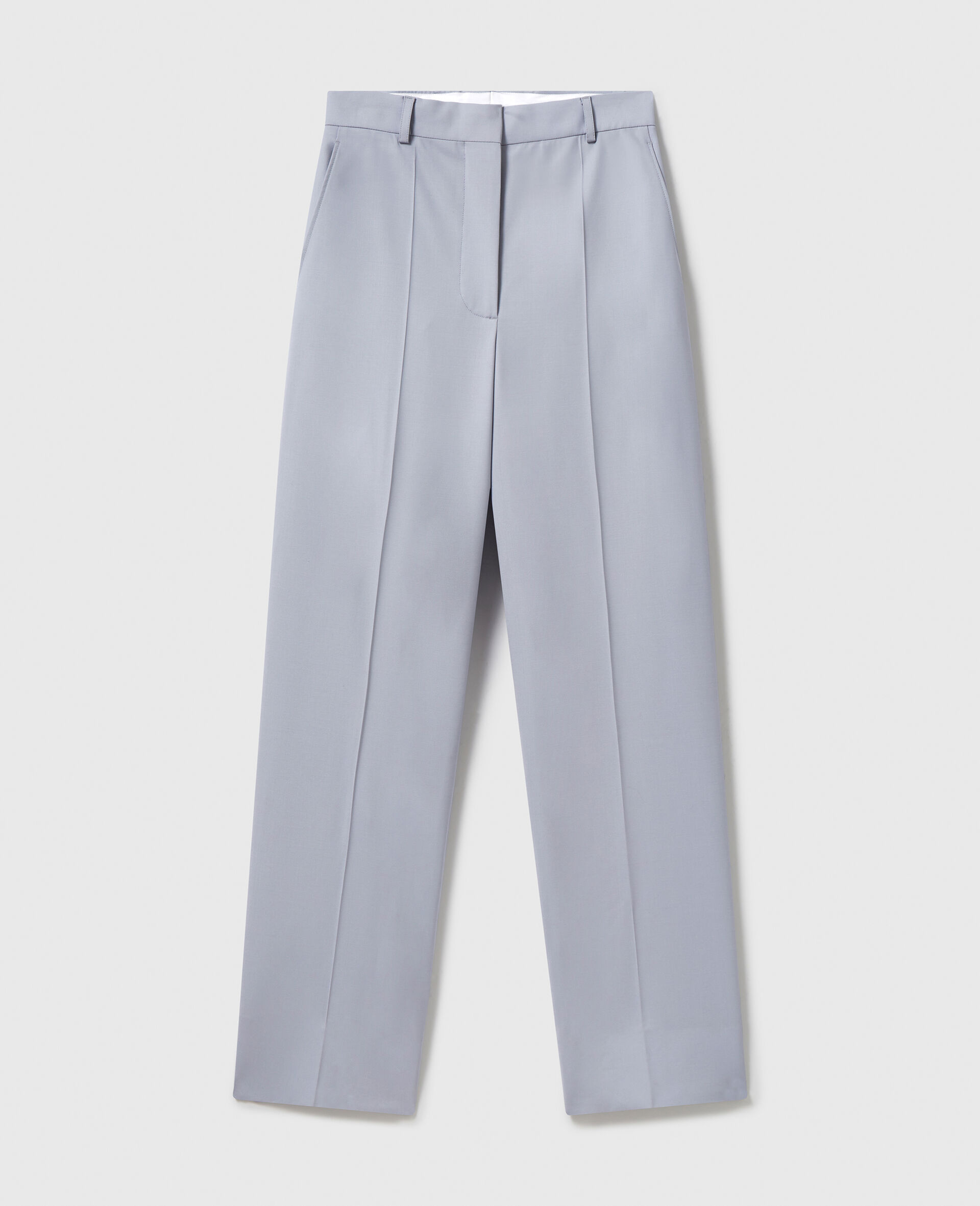 Low-Rise Straight-Leg Trousers-Blue-medium