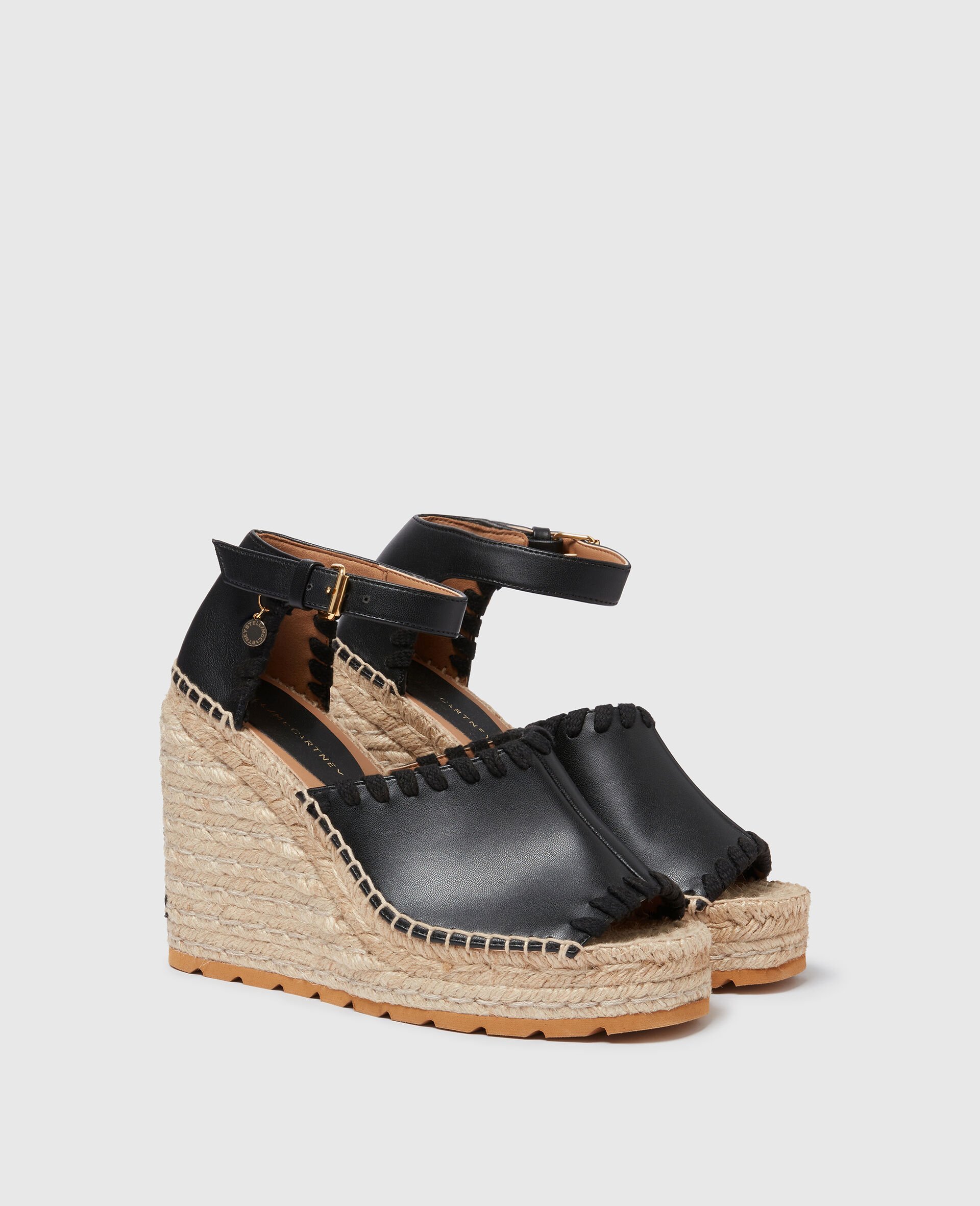 Espadrilles a talons compenses Gaia-Noir-large image number 1