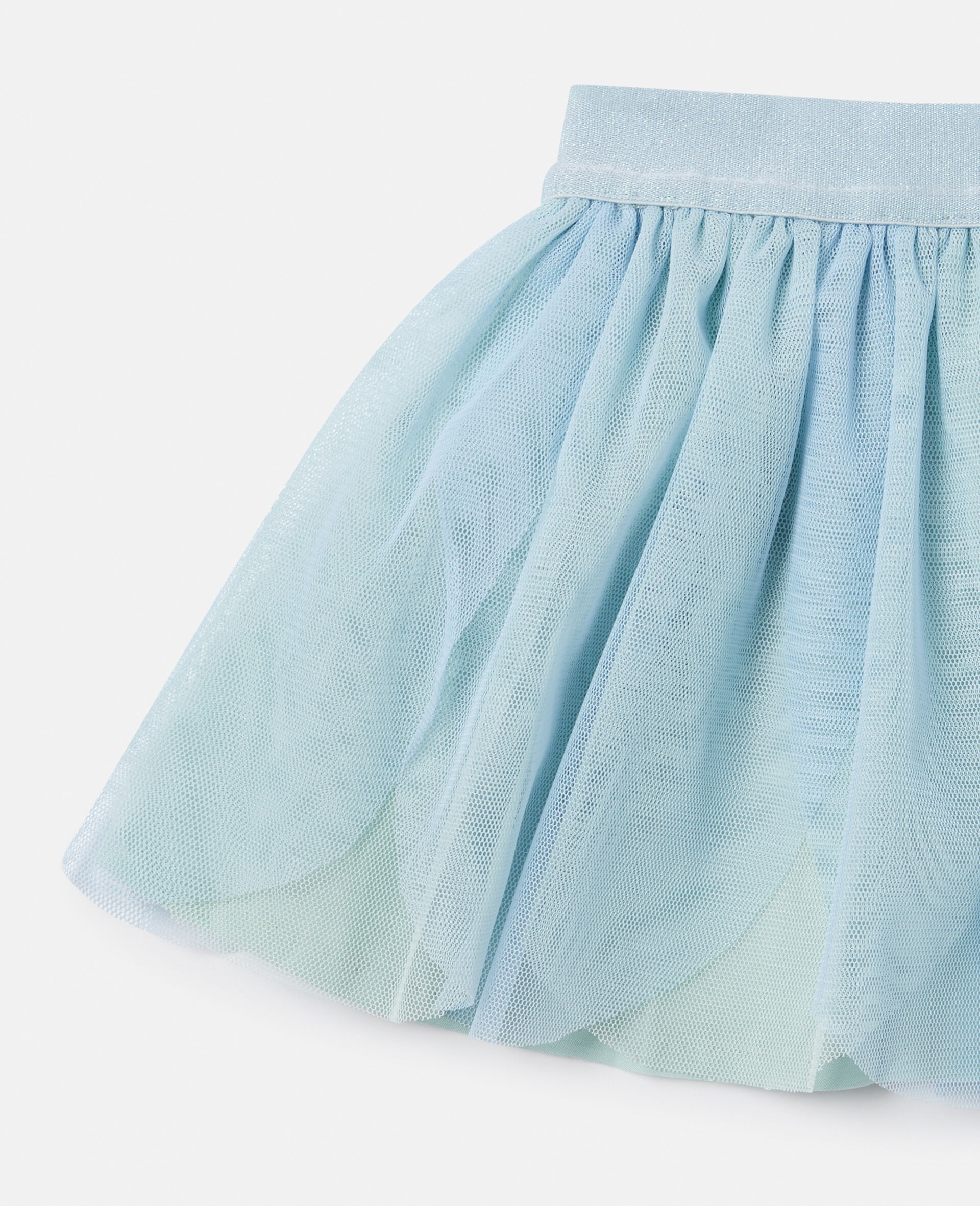 Elasticated Layered Tulle Skirt-Blue-large image number 1