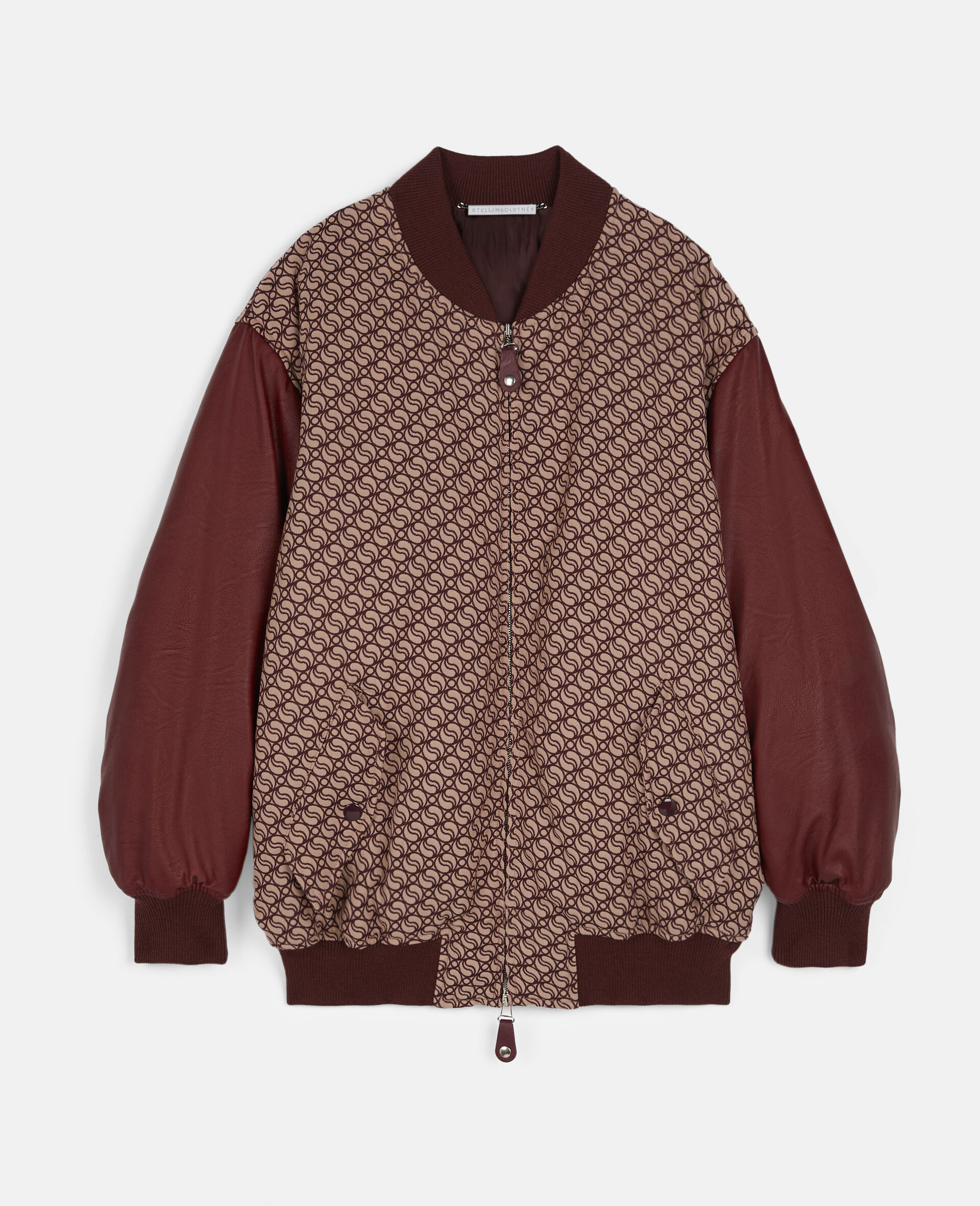 S-Wave Jacquard Bomber Jacket-Pink-large image number 0