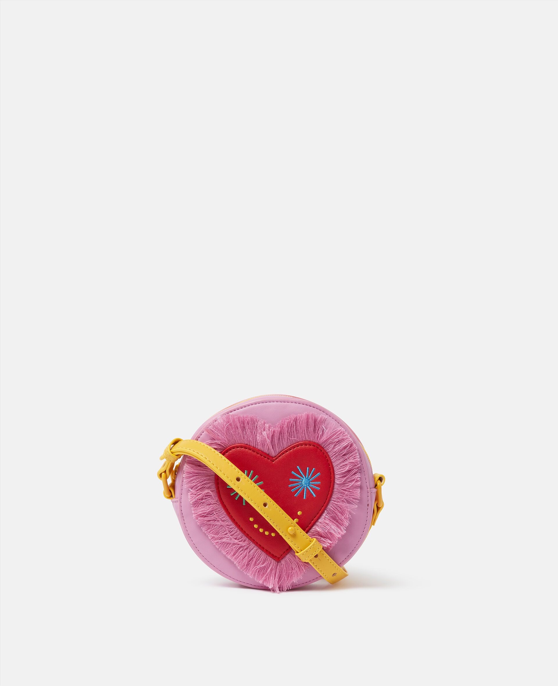 Smiling Heart Round Shoulder Bag-Pink-model Smiling Heart Round Shoulder Bag-Pink-model