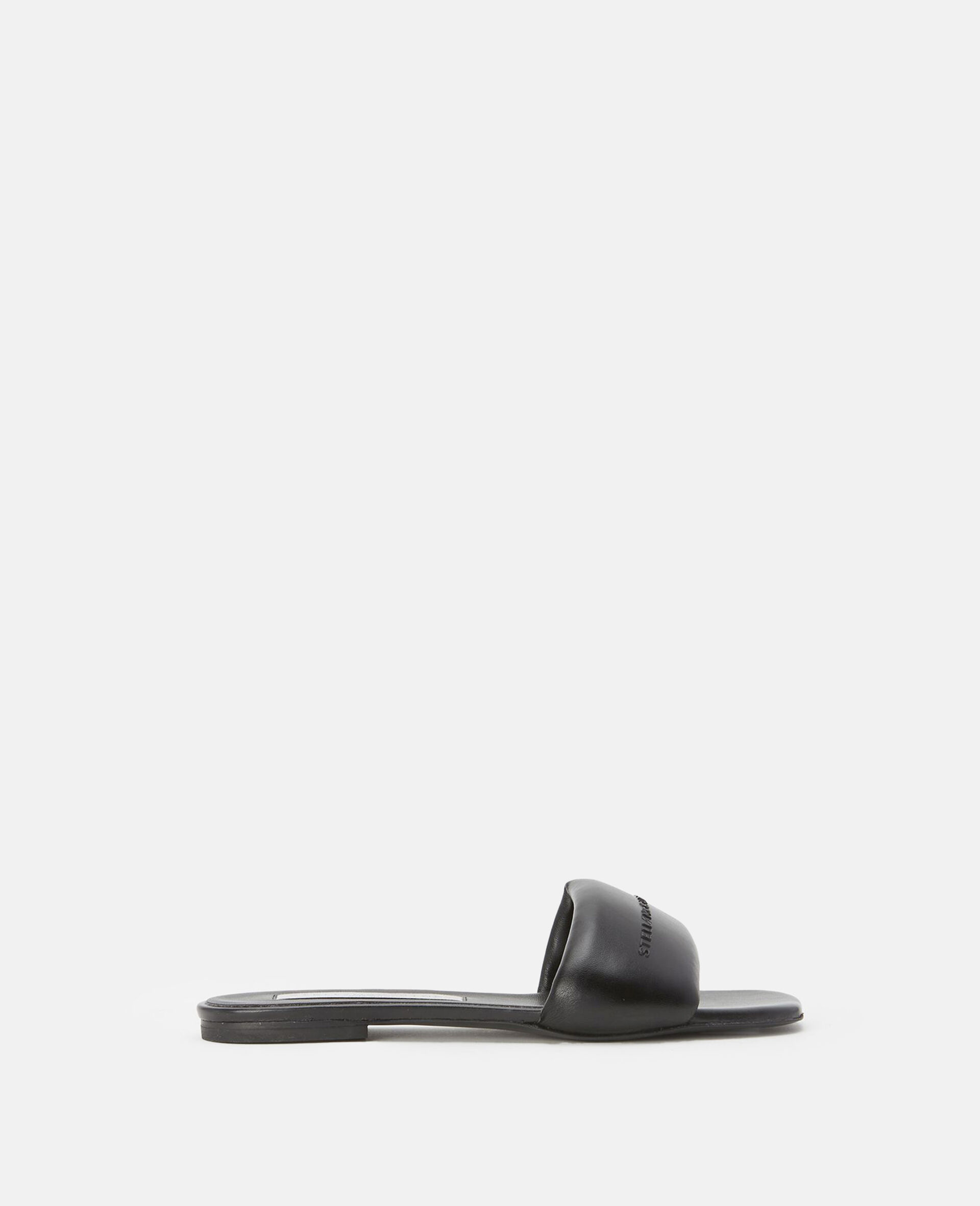 black flat slides