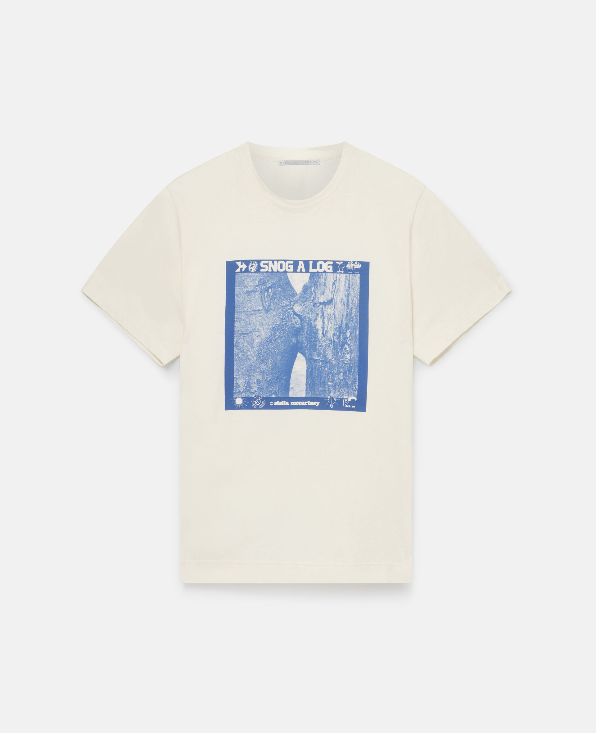 Snog-a-Log Regenerative Cotton T-Shirt-Beige-large image number 0