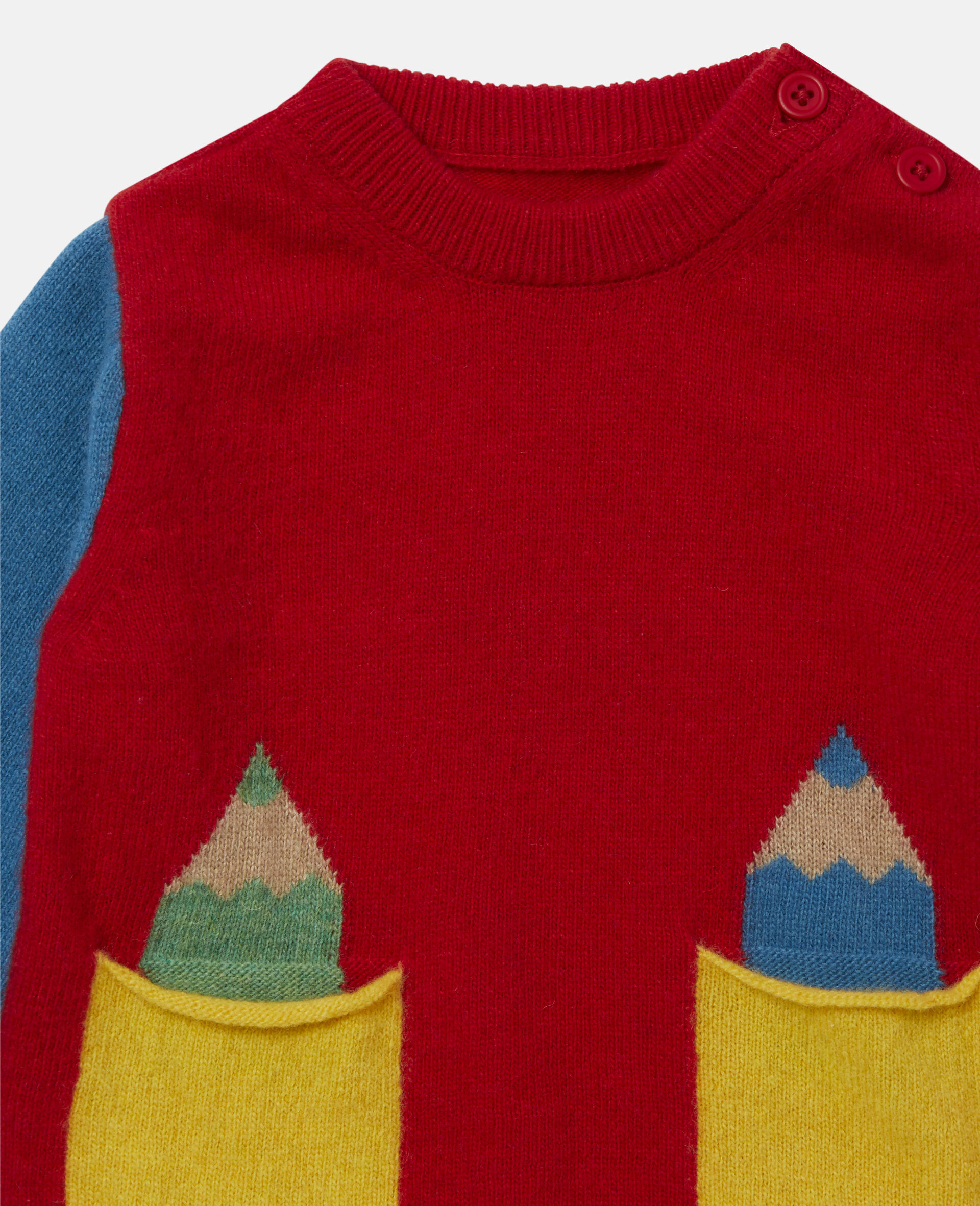 Colorblock Knit Intarsia Sweater-Multicoloured-medium