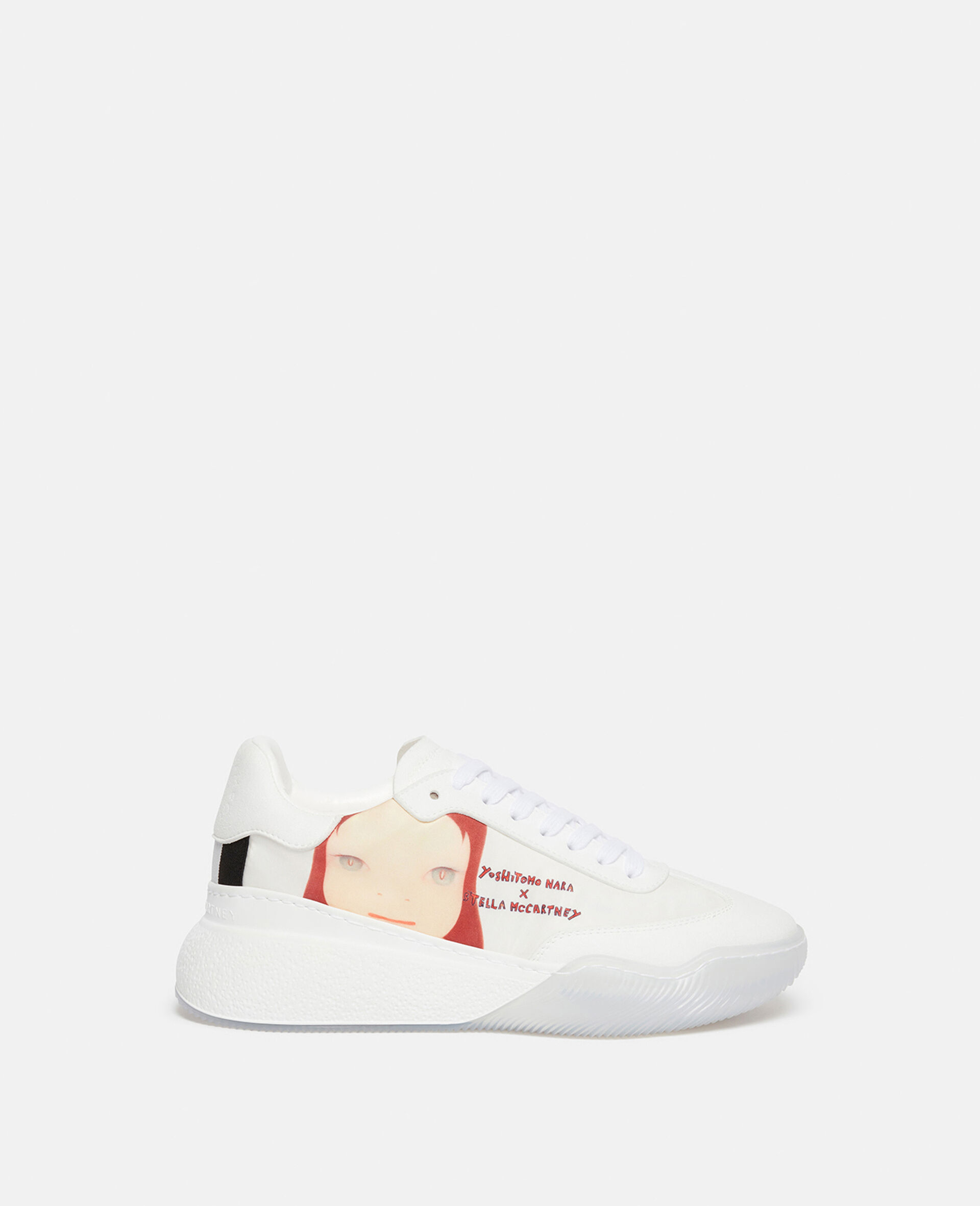 Women White/Blush Loop Twins I Print Trainers – Mens' Stella