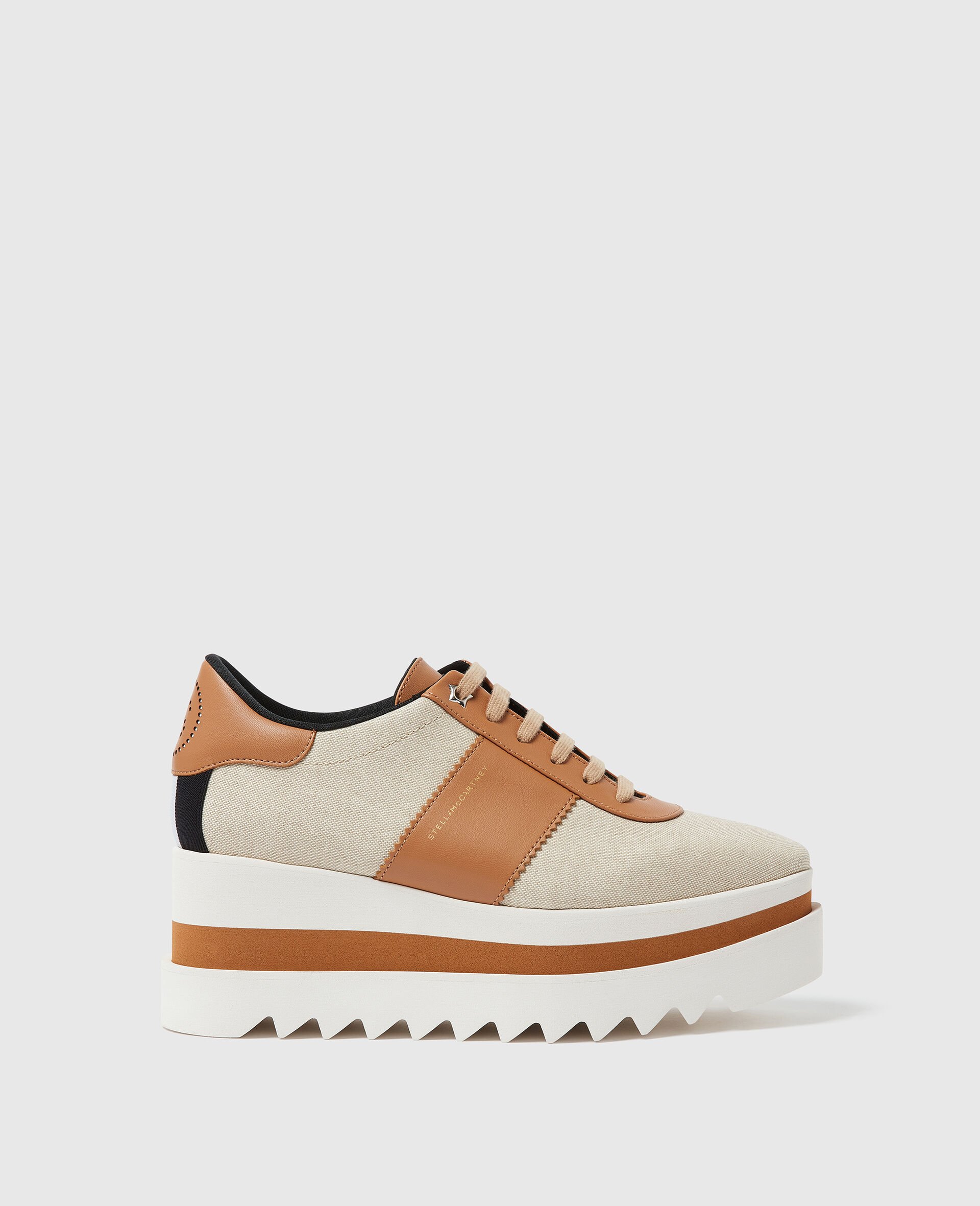 Sneak-Elyse Canvas Platform Sneakers-Cream-medium